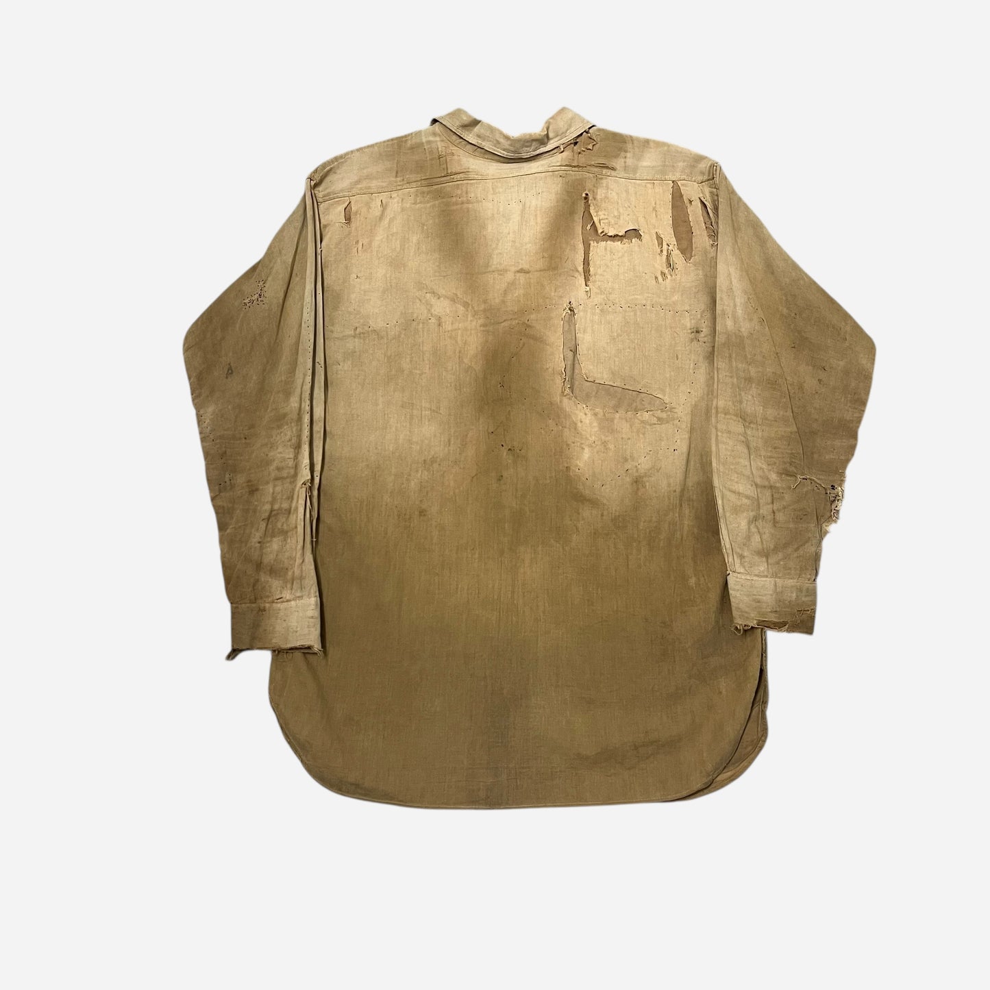 1920s “Shield” cotton sun faded chinstrap work shirt (L)