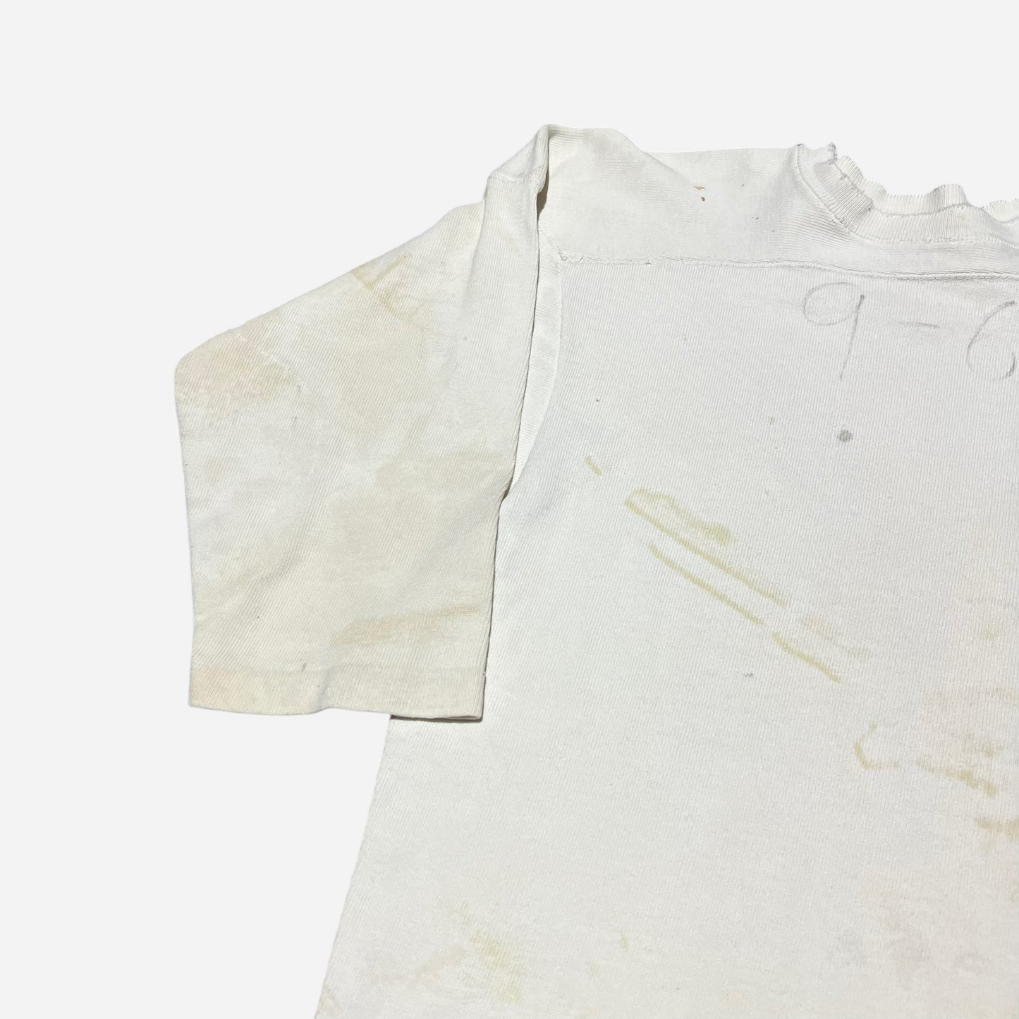 1940s 1950s White cotton jersey shirt (L)