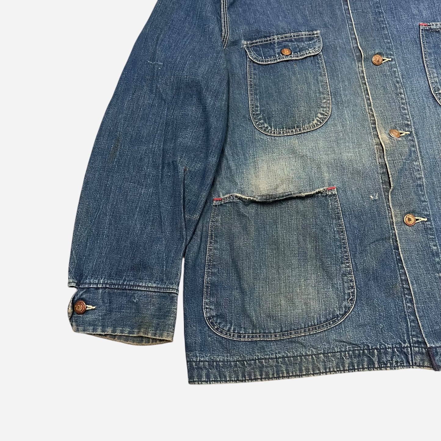1950s Unbranded denim chore jacket (XL)