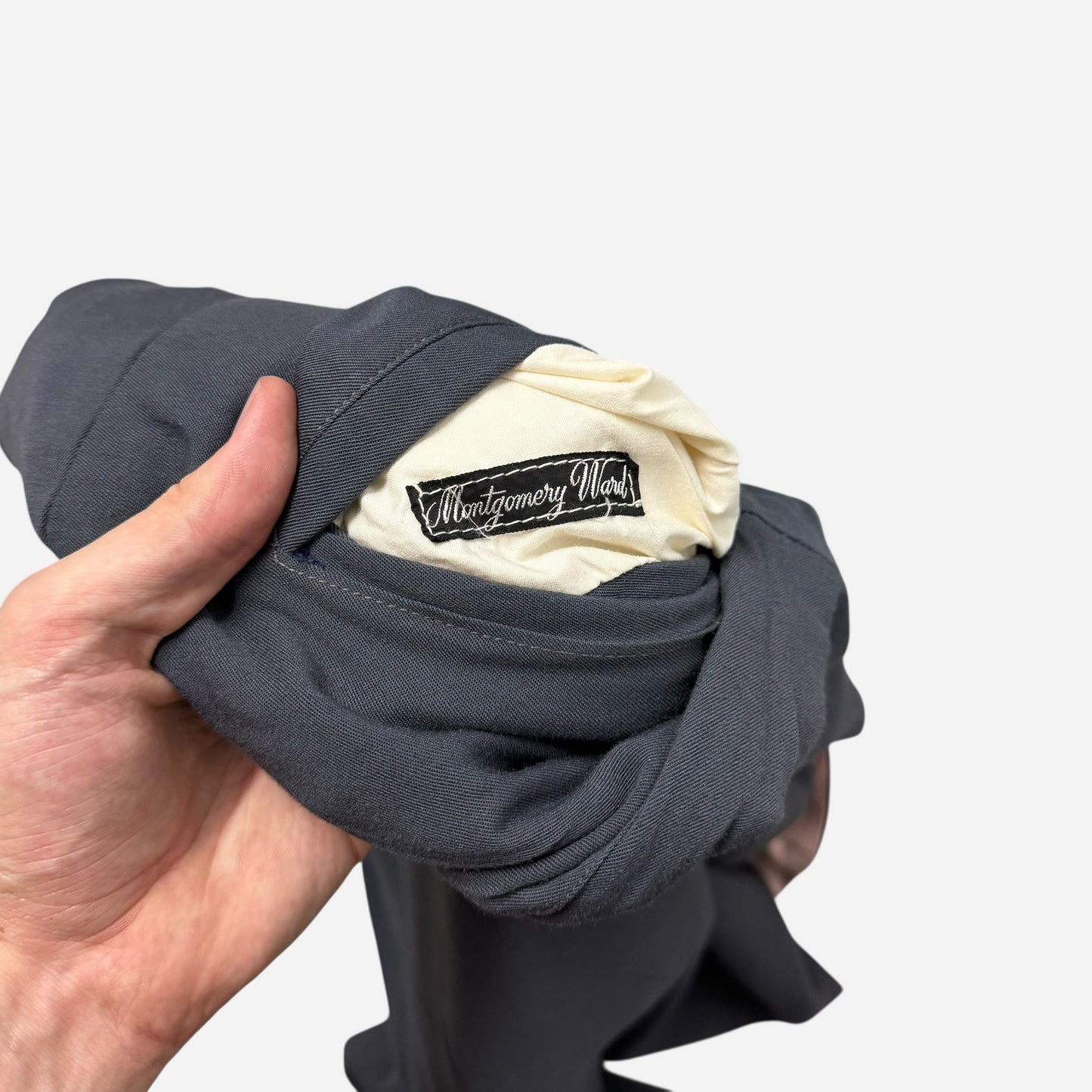 1940s Montgomery Ward pink/gray fleck cotton/rayon reversible ricky jacket (M/L)