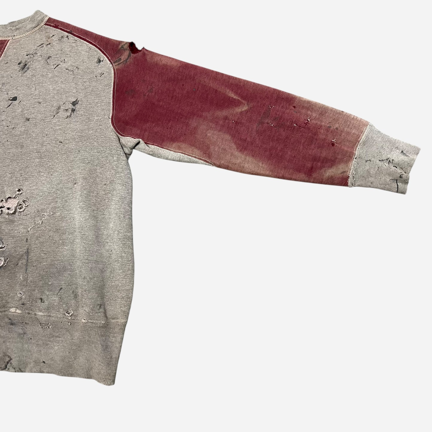 1940s Oneita freedom sleeve double V distressed sweatshirt (M)