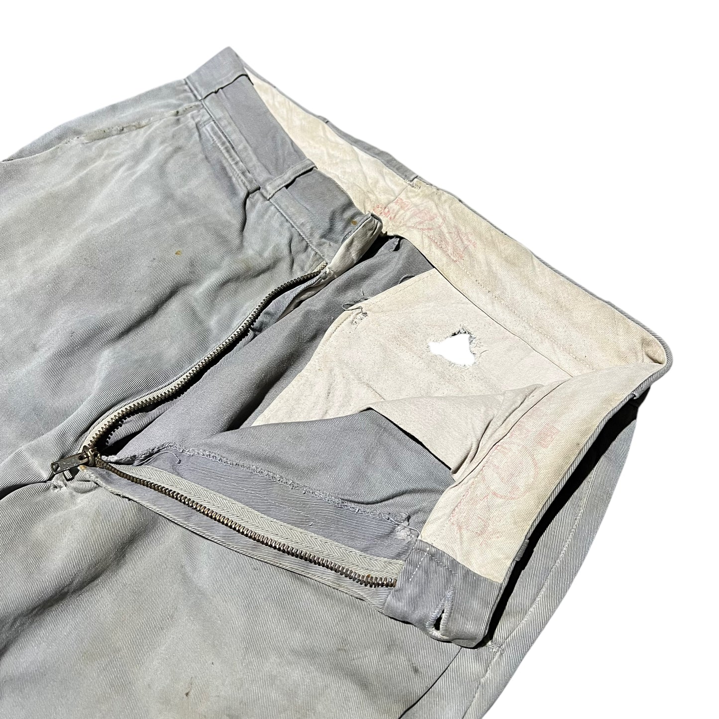 1950s Gray Red Camel chino work pants (30w)