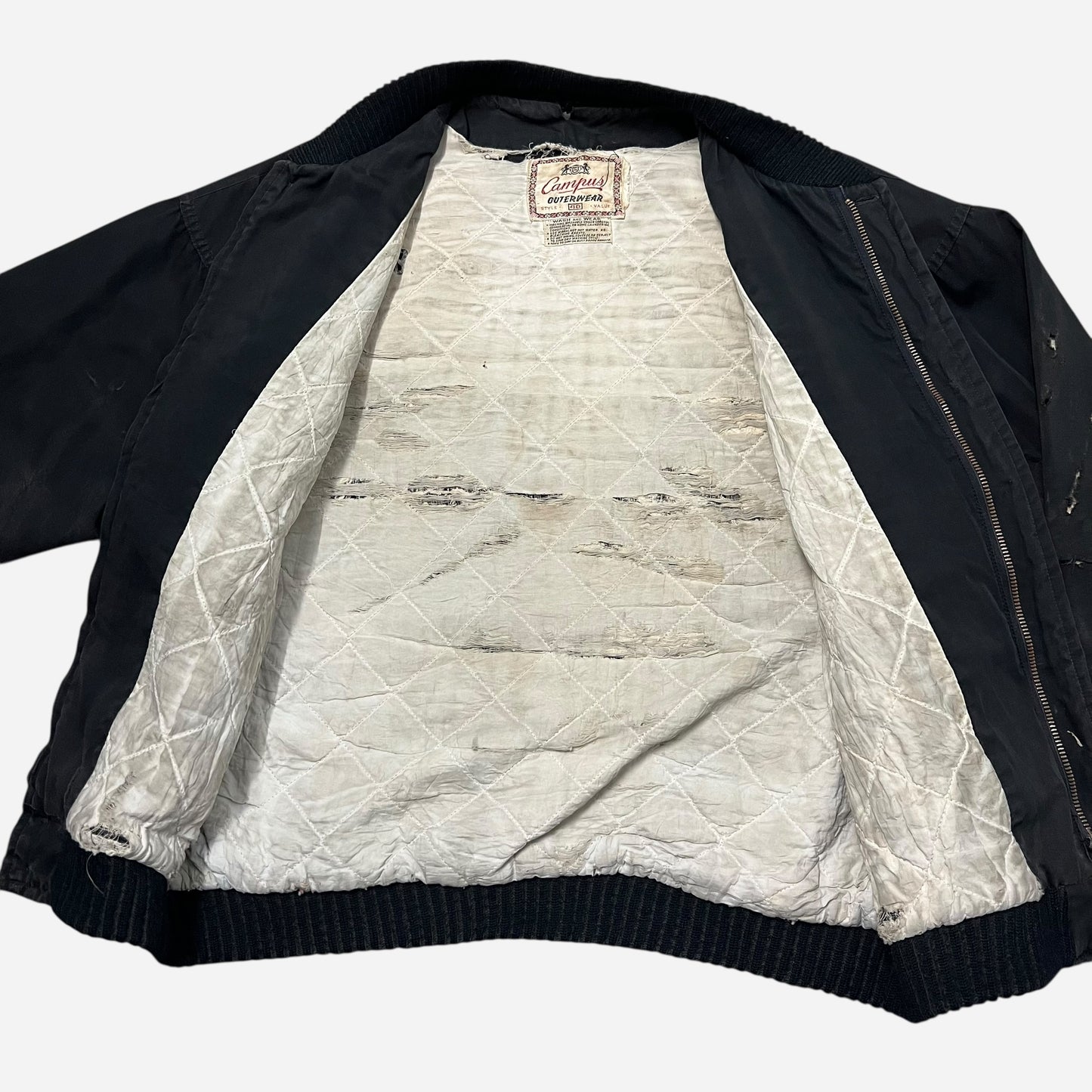 1960s Campus black bomber jacket (M/L)