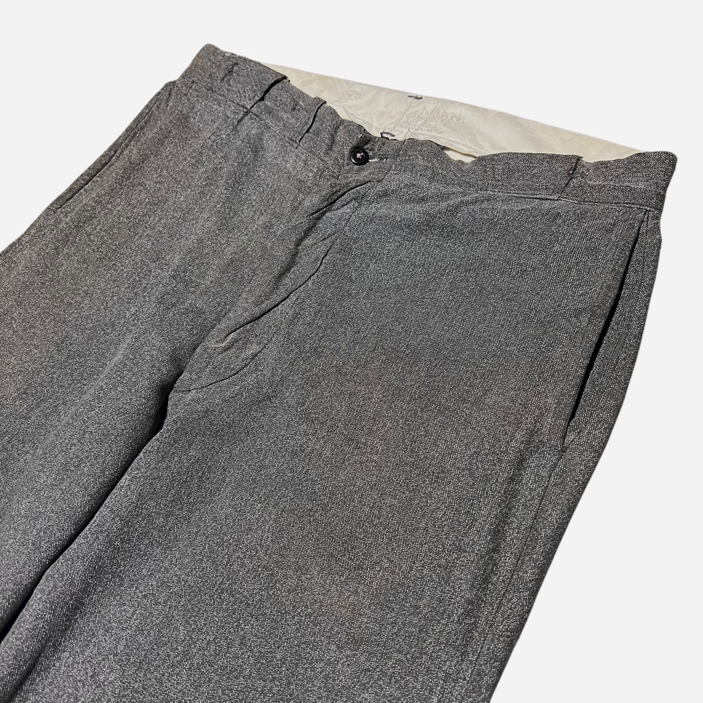 1950s Dee Cee salt and pepper cotton work pants (34w)