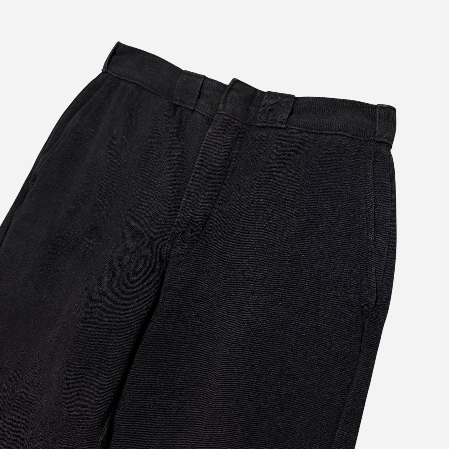 1960s Black cotton whipcord work pants (28w)