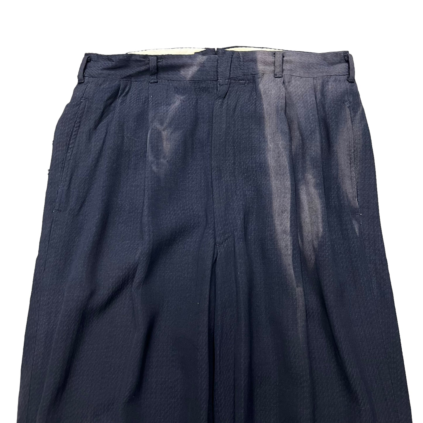 1950s Dark blue faded gabardine pants (28w)