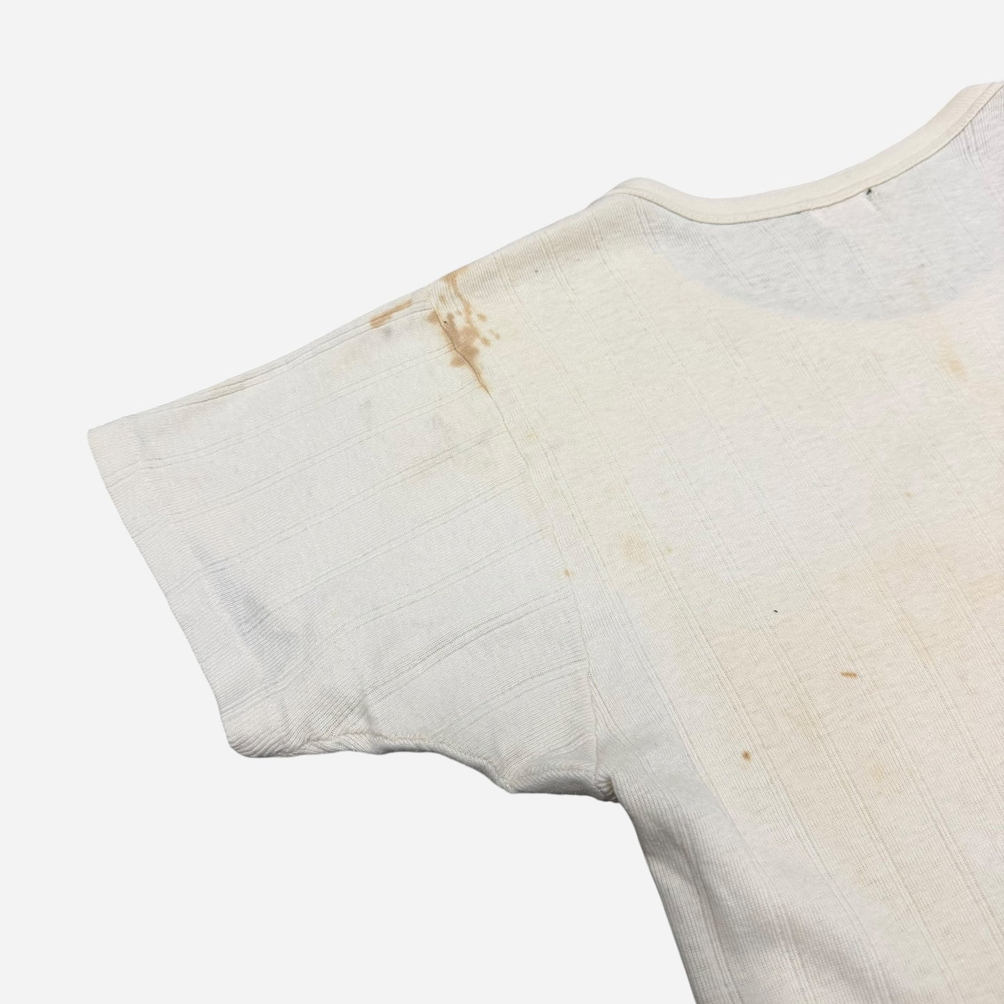 1940s Pilgrim ribbed cotton t shirt (M)
