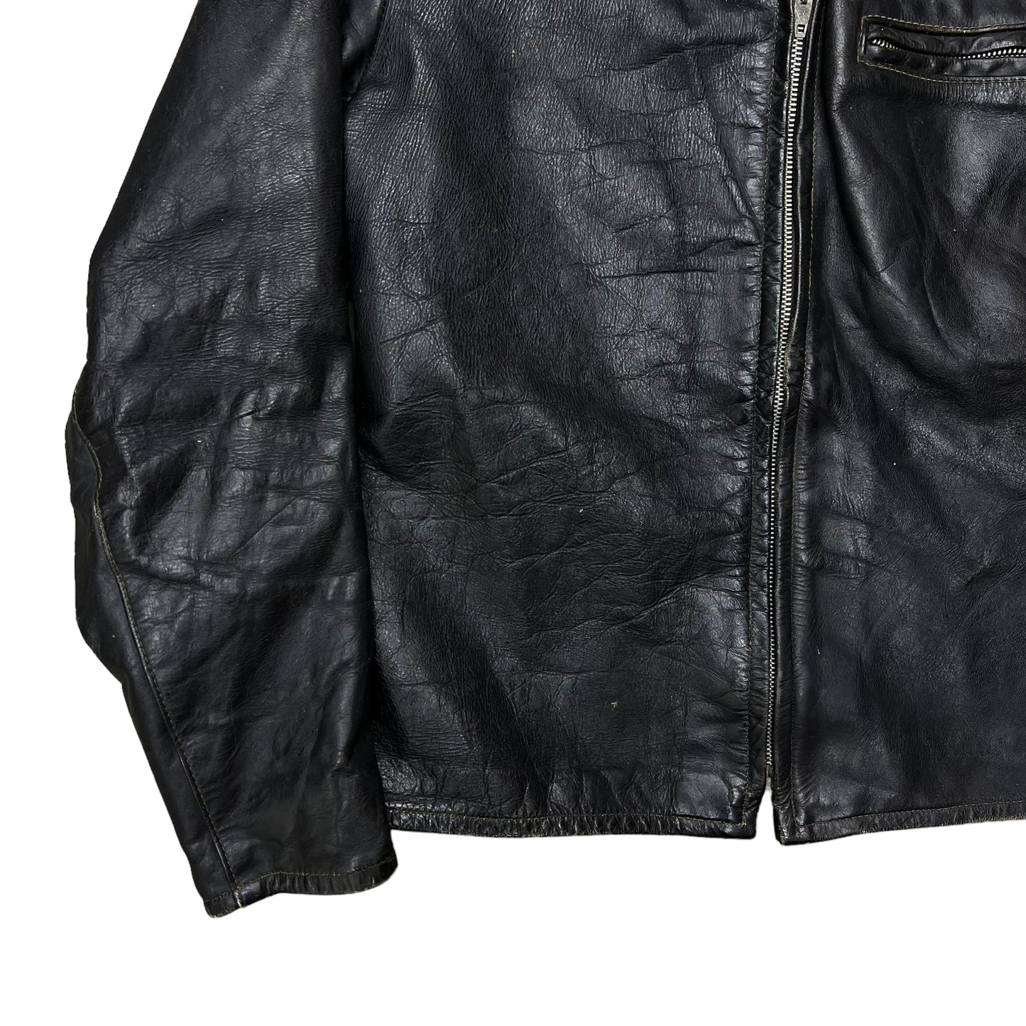 1960s Harley Davidson leather cafe racer jacket (M)