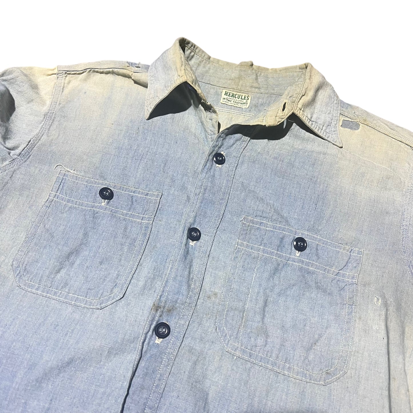 1940s 1950s Hercules chambray (M/L)