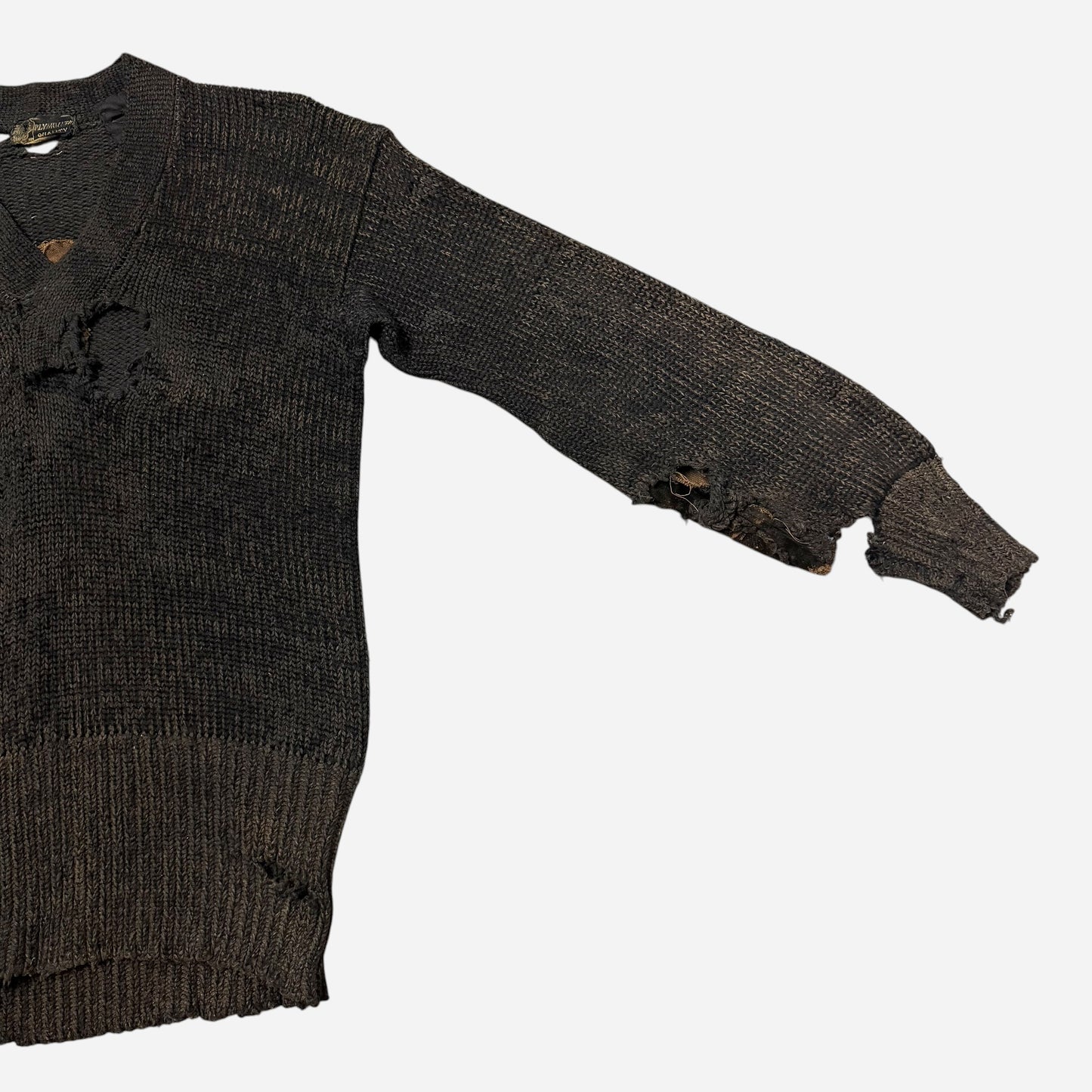 1920s Repaired back & green knit (M)