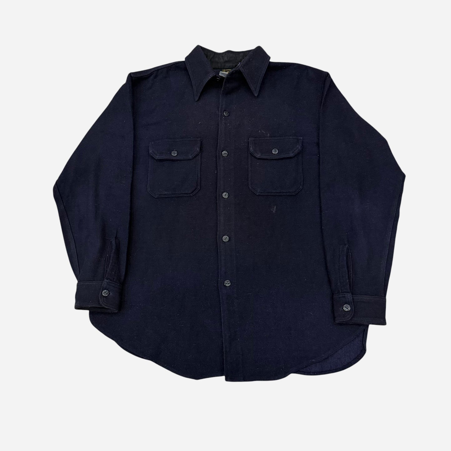 1930s USN CPO navy wool shirt (M/L)