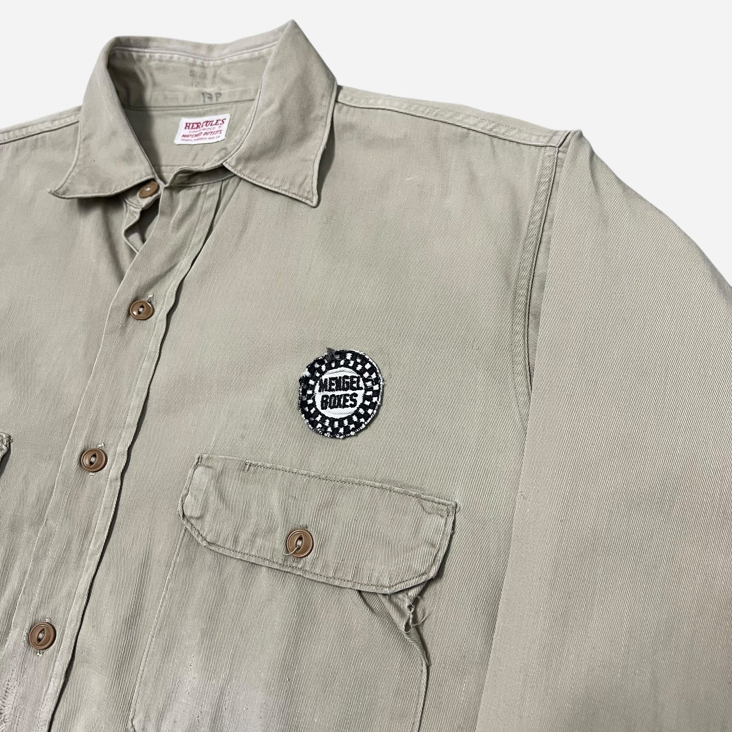 1950s Hercules khaki work shirt (L)