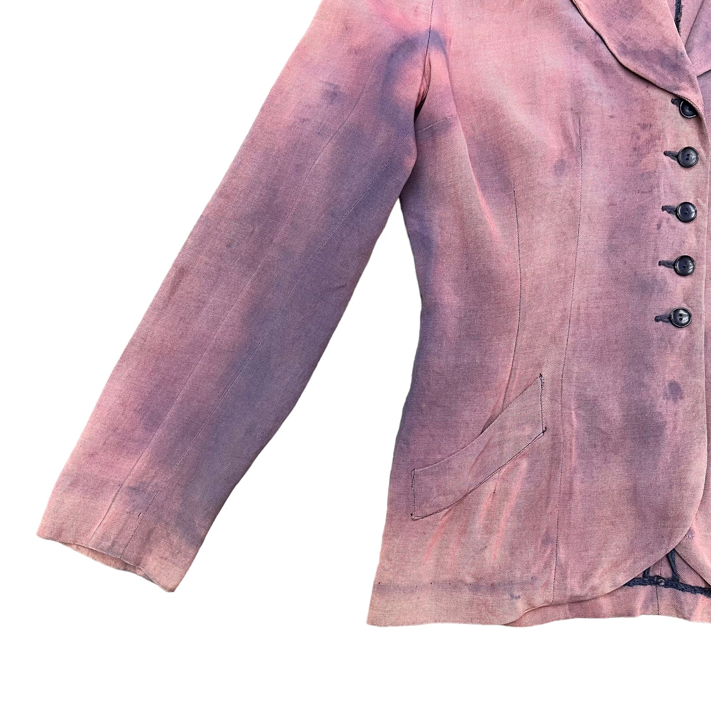 1940s Women’s purple faded rayon blazer (S/M)