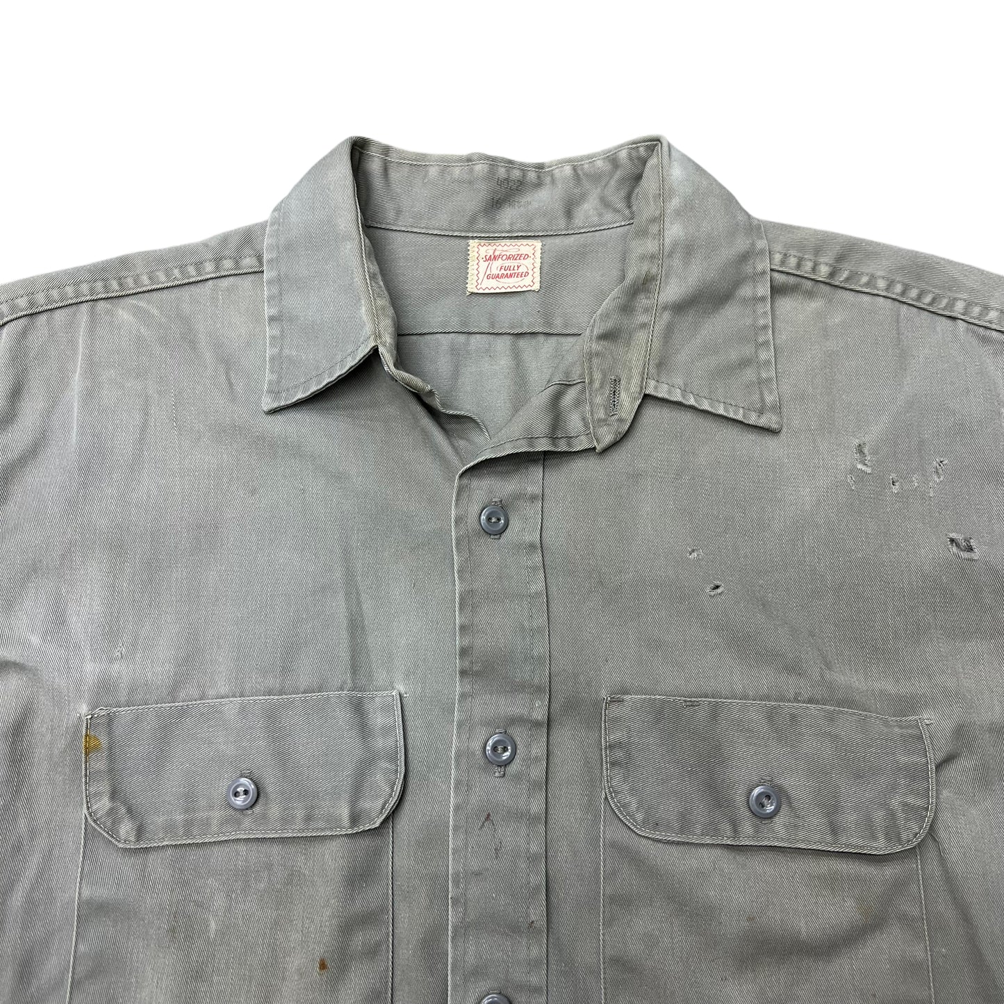 1950s Grey cotton work shirt (L)