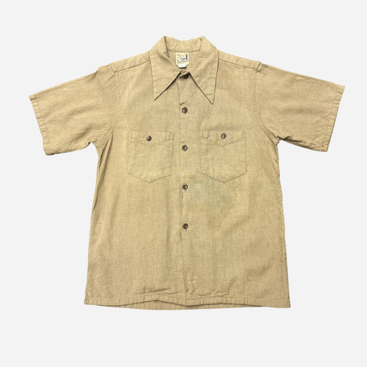 1930s 1940s NOS cotton dart collar shirt (S/M)