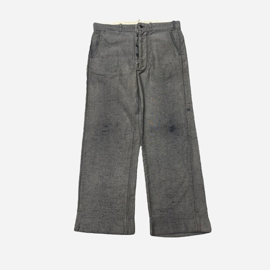 1940s Stifel moleskin salt and pepper button fly work pants (32w)