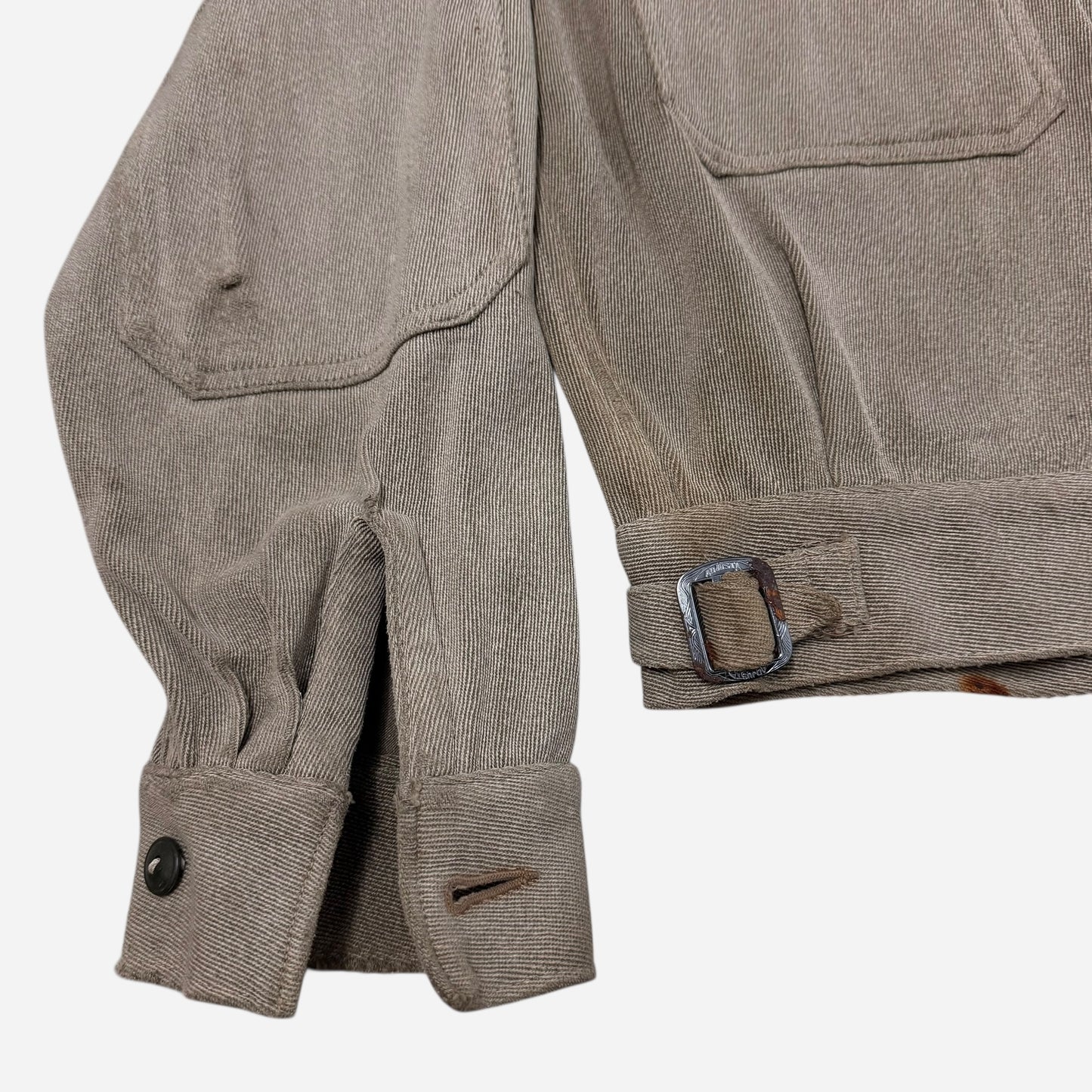 1930s Sweet Orr gray cotton whipcord work jacket (M)