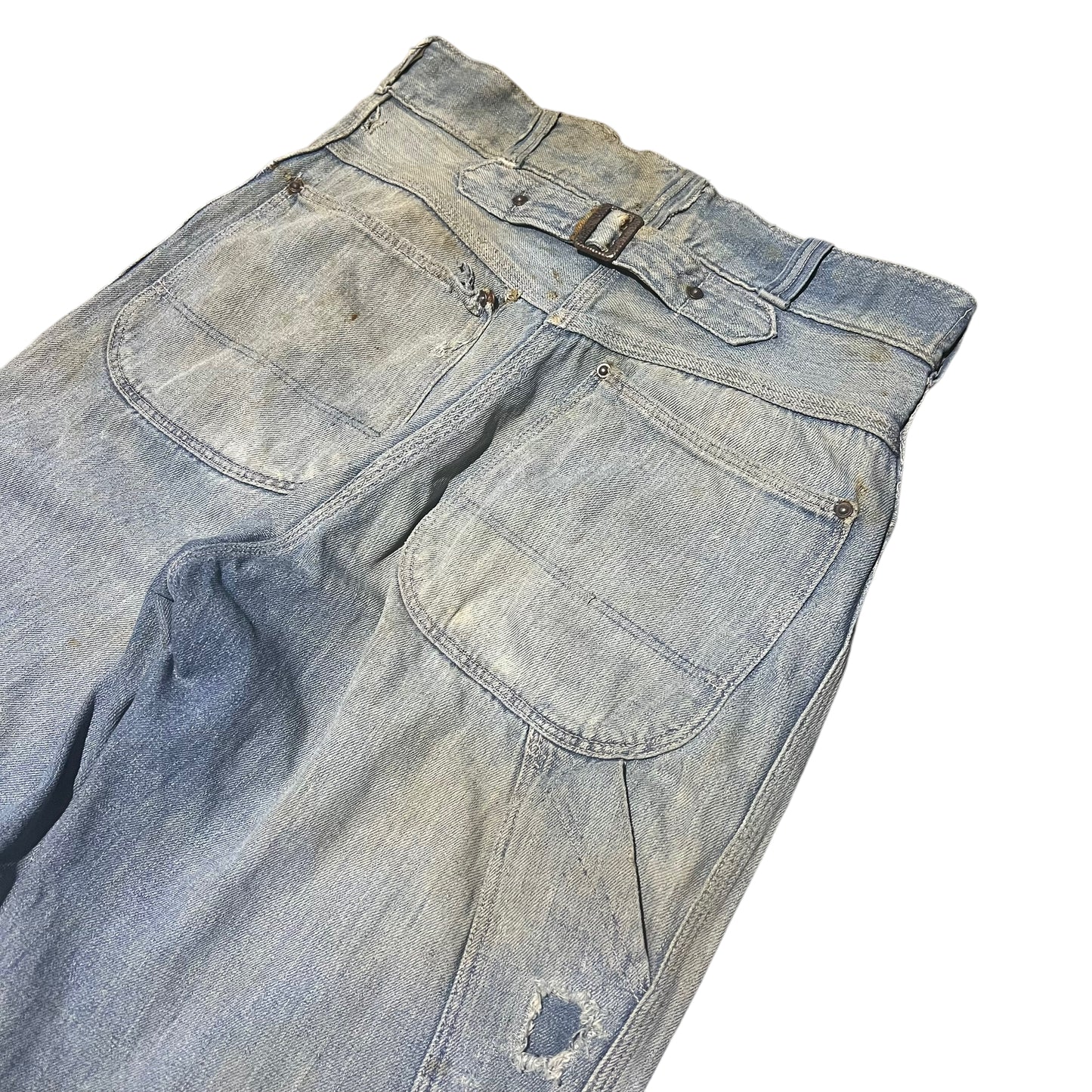 1930s Buckle back unbranded denim jeans (29w)