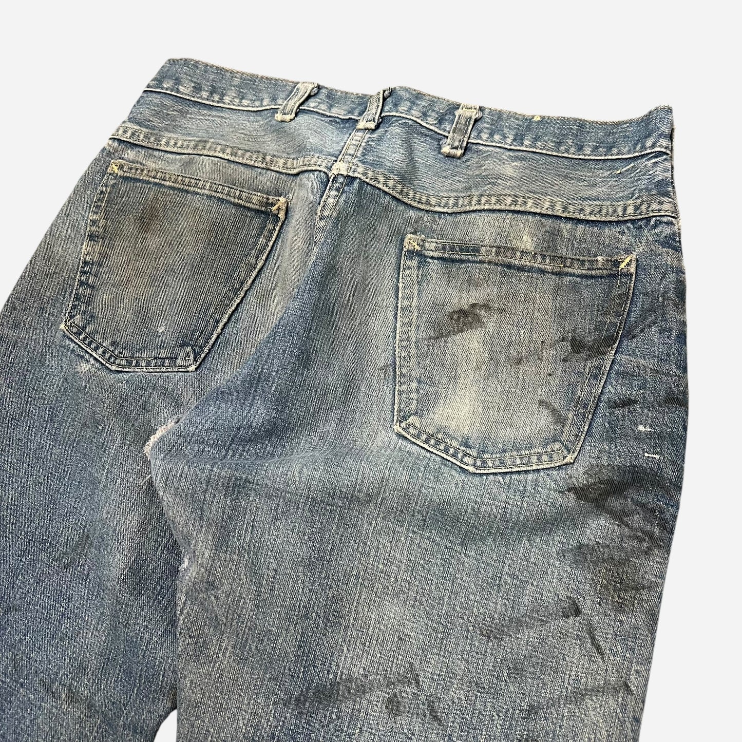 1950s Foremost half selvedge oil stained jeans (32w)