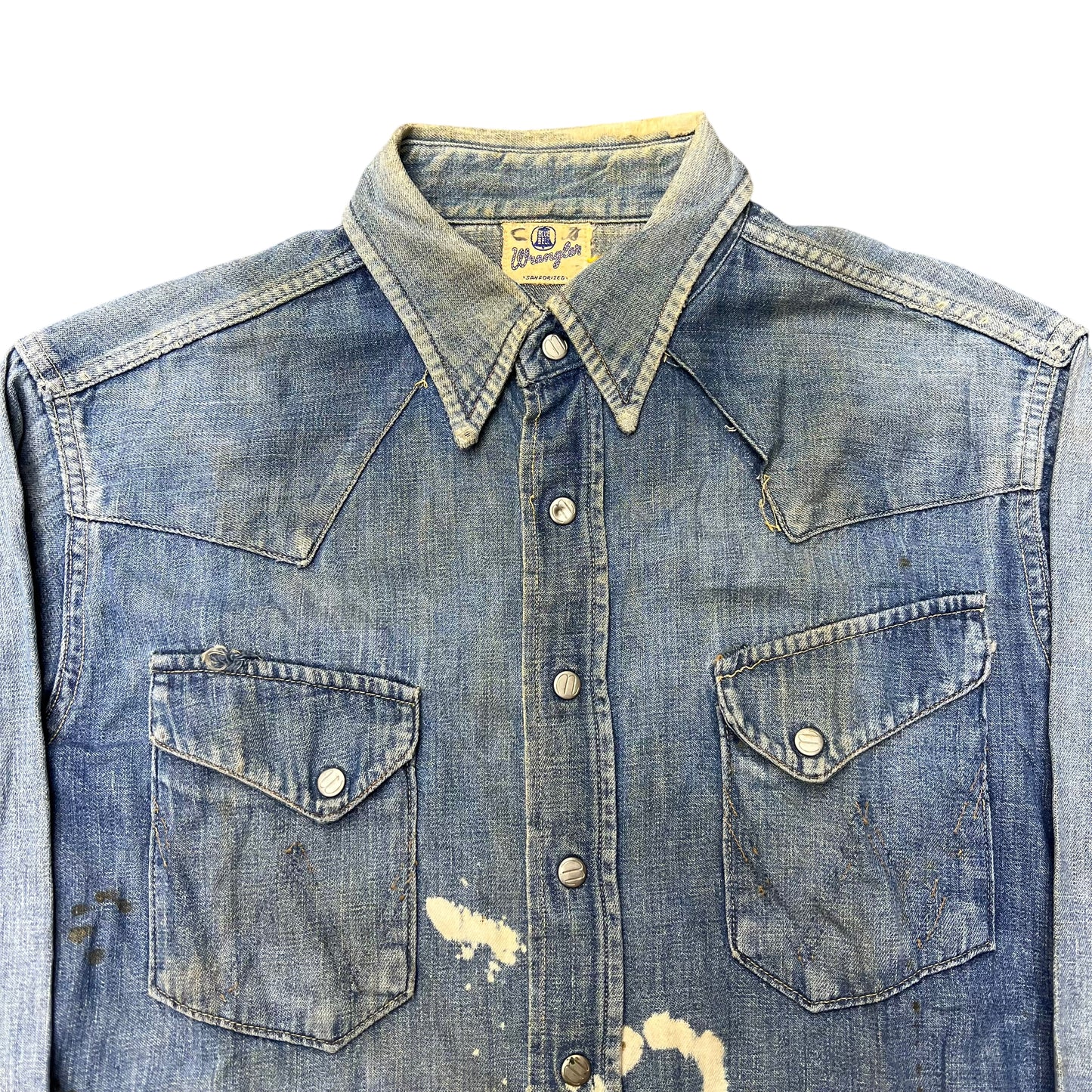 1950s Wrangler Blue Bell slant pocket denim shirt (M)