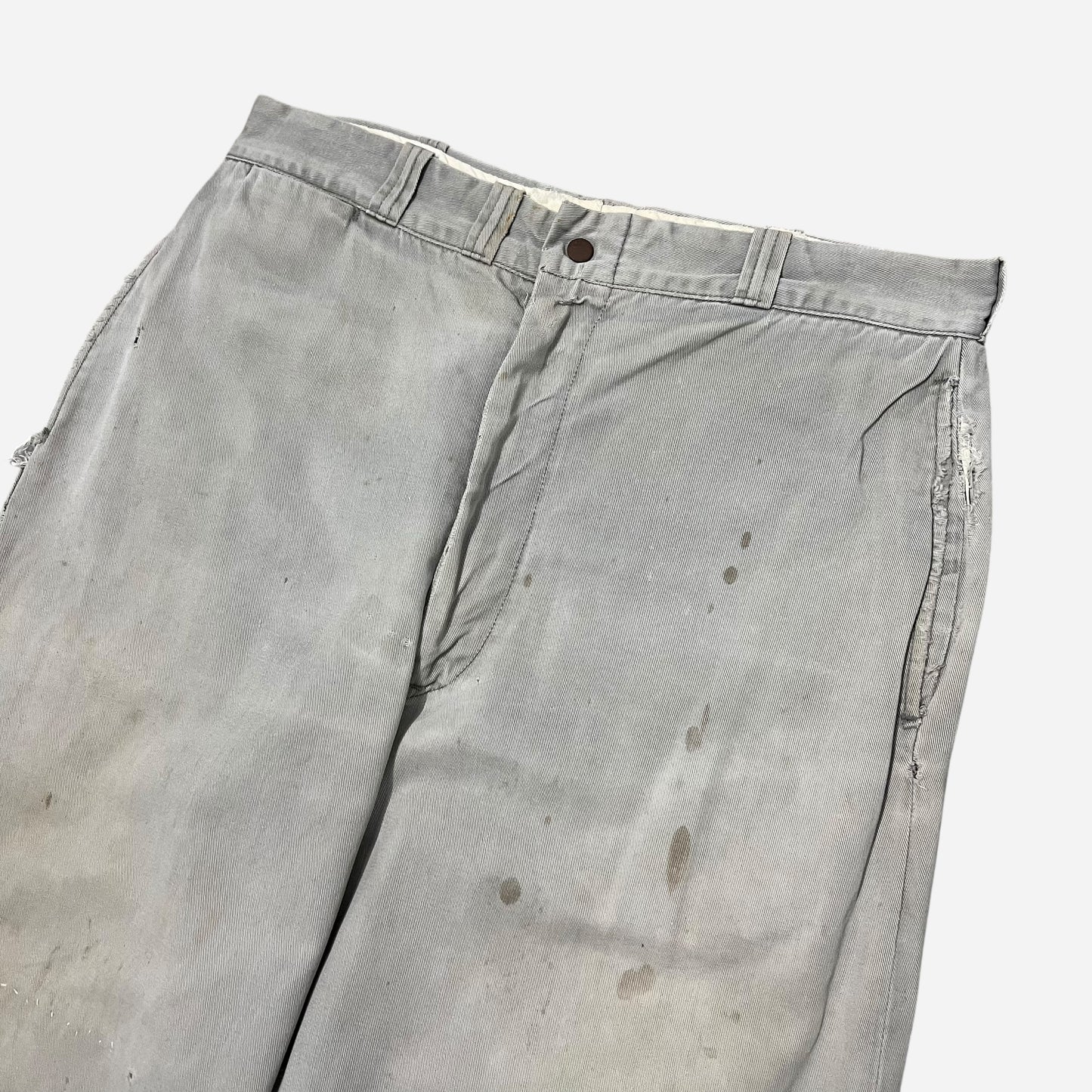 1950s Powerhouse heavily repaired gray chinos (32w)