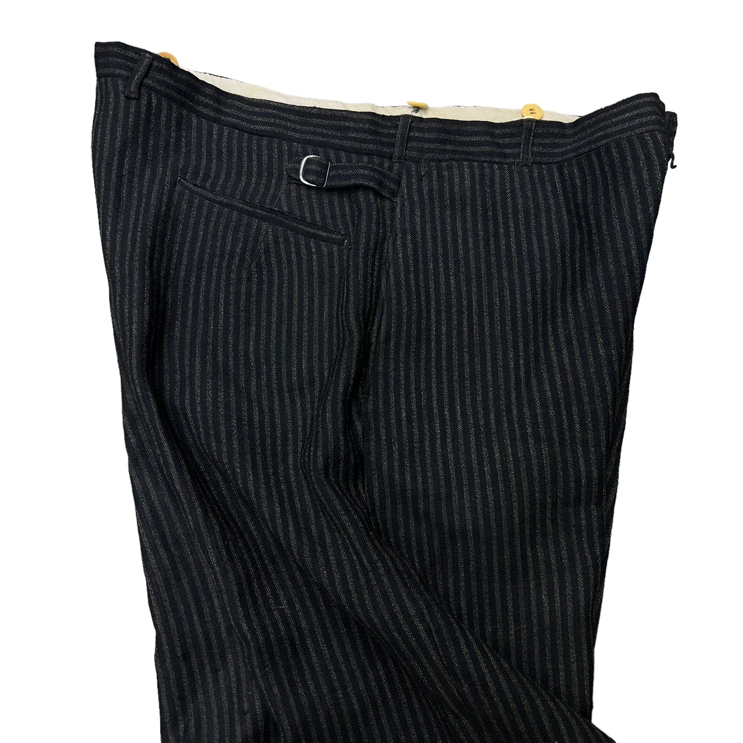 1920s Striped wool work suit pants (36w)