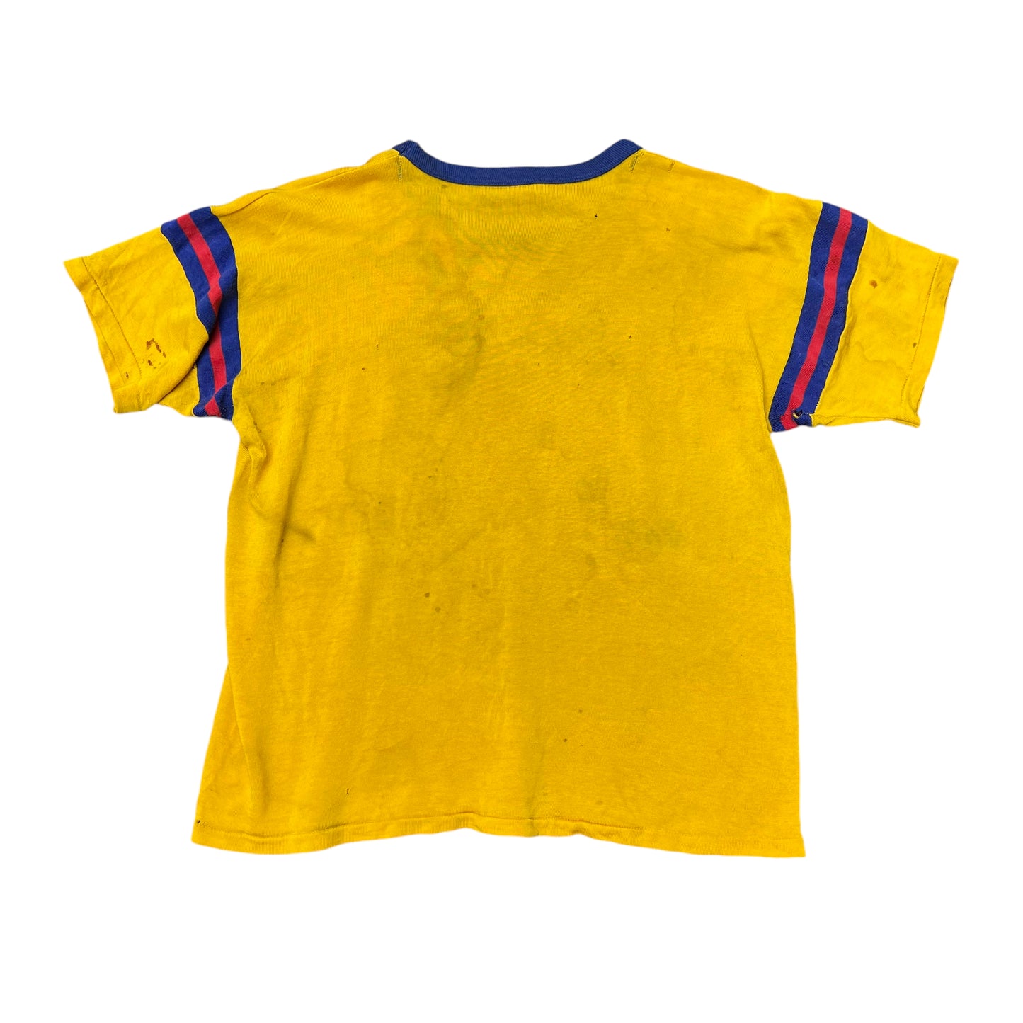 1950s Yellow rayon jersey t shirt (M)