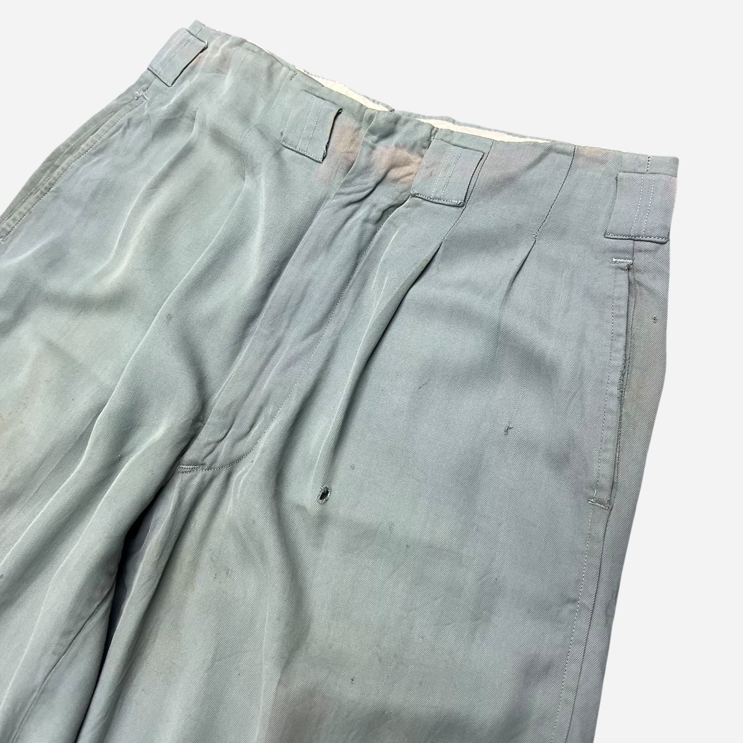 1950s Sea foam green light rayon pleated pants (28w)