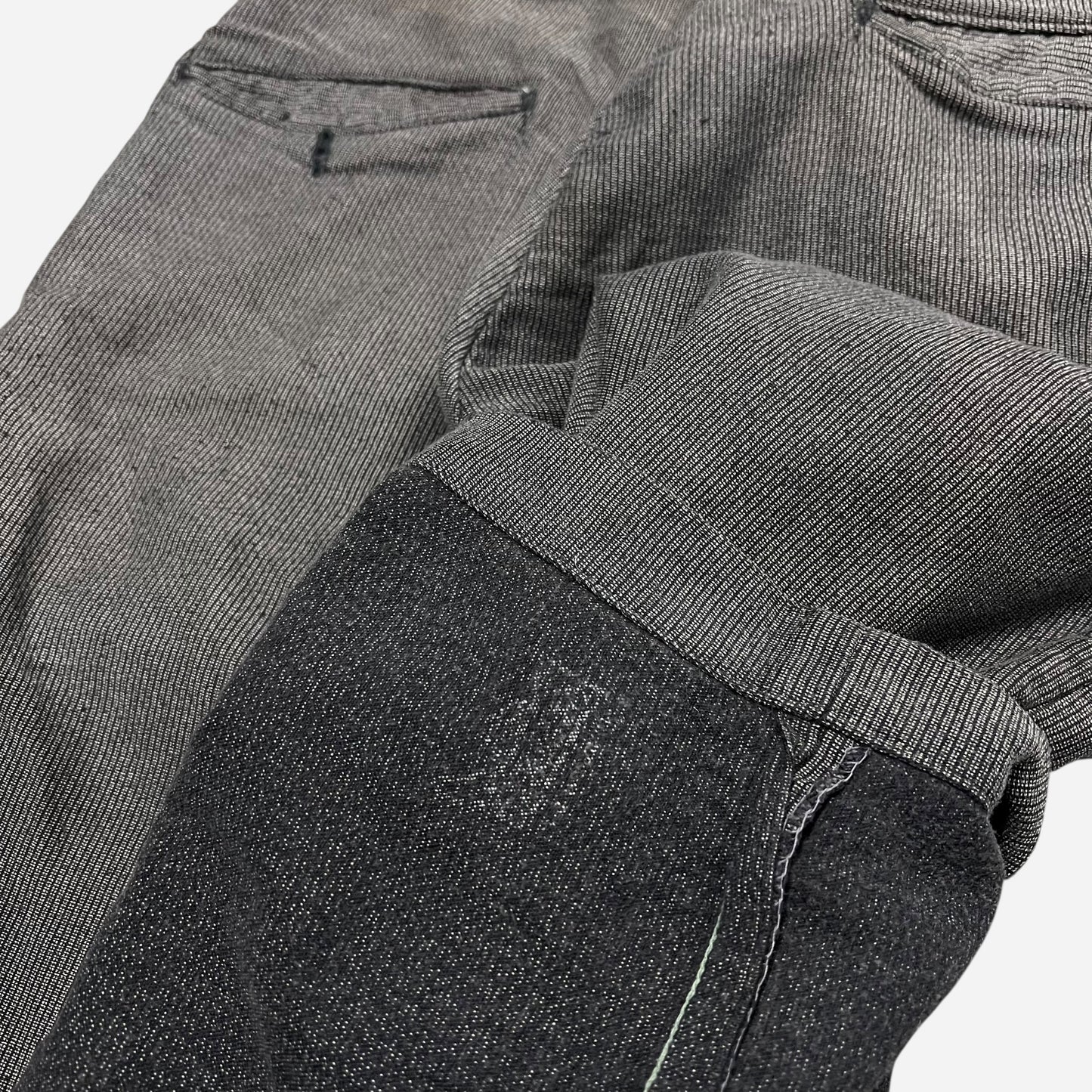 1940s Stifel Ironclad moleskin salt & pepper button fly work pants (30w)