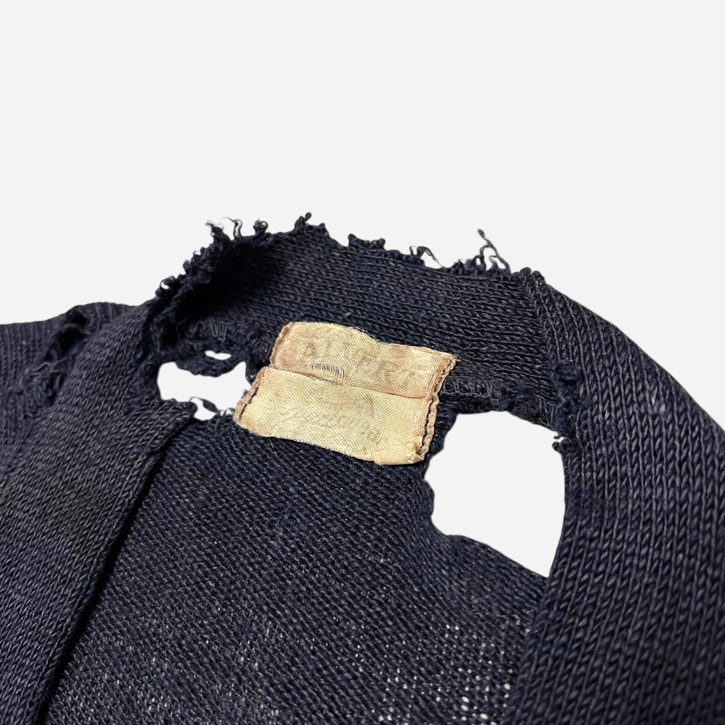 1930s Dark navy cotton cardigan (L)