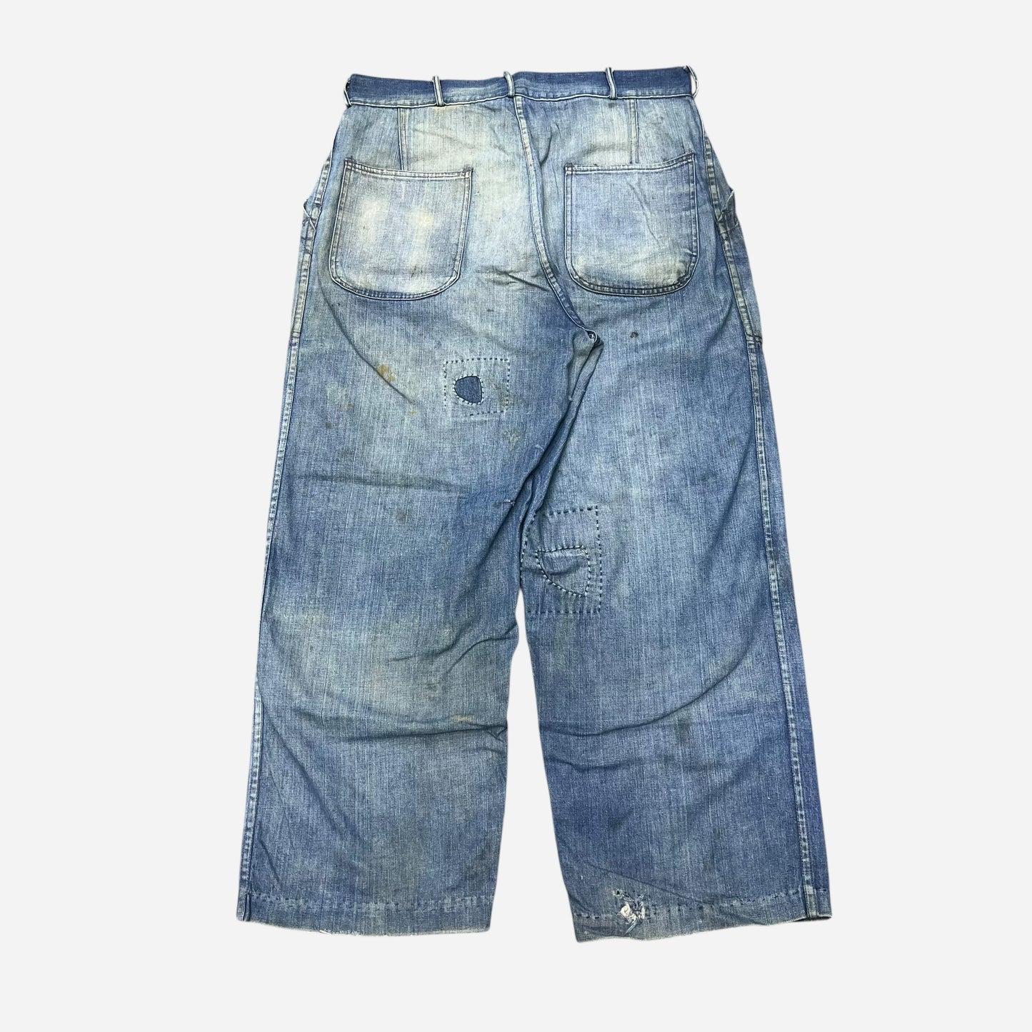 1940s WWII USN 2nd pattern fatigue pocket denim dungarees (33w)
