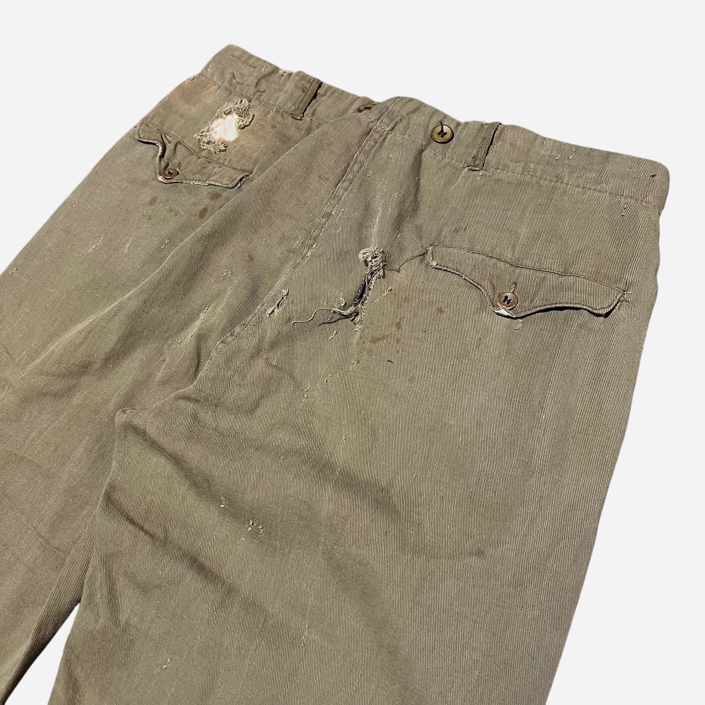 1920s Green linen/cotton work pants (36w)
