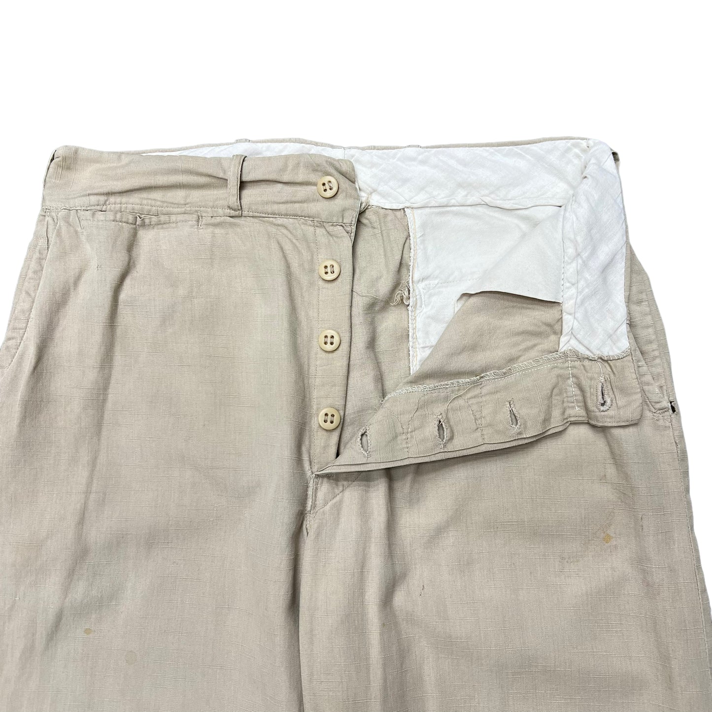 1940s-1950s Light cotton khaki summer pants (28w)