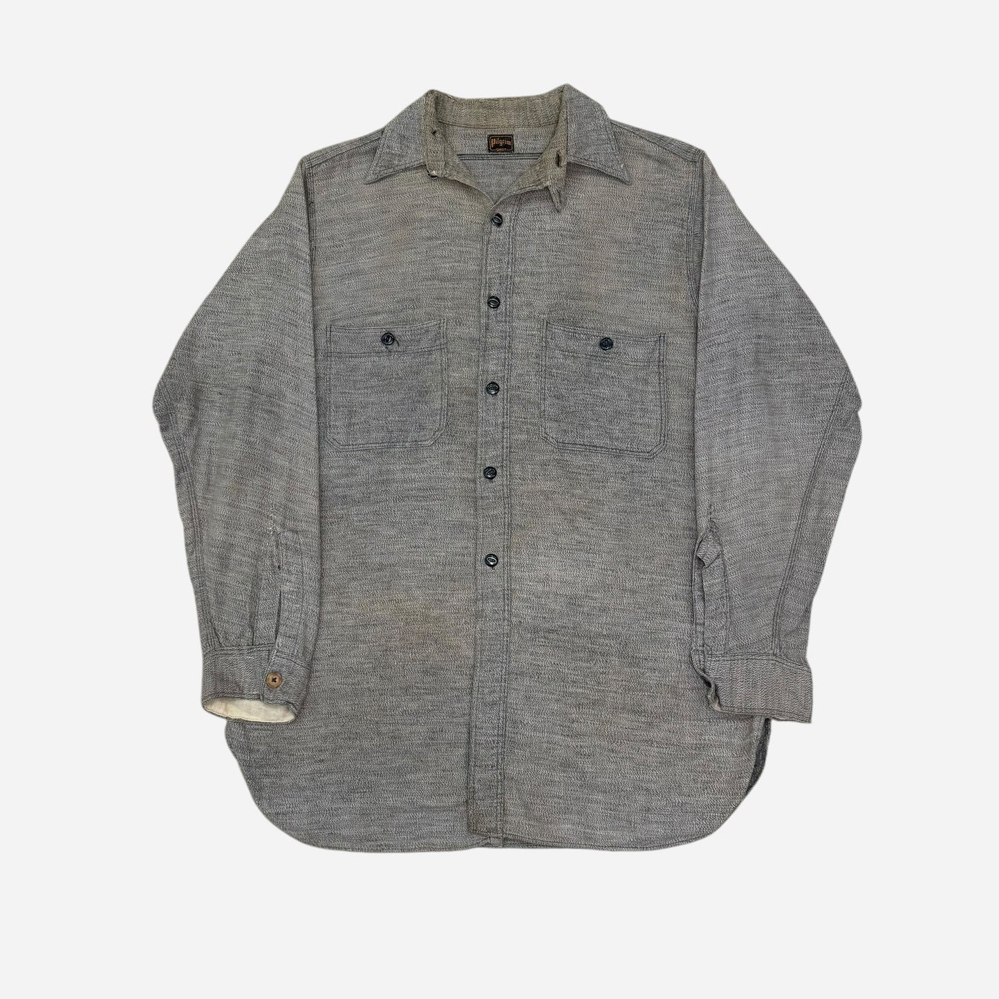 1930s Pilgrim chinstrap cotton flannel work shirt (M/L)
