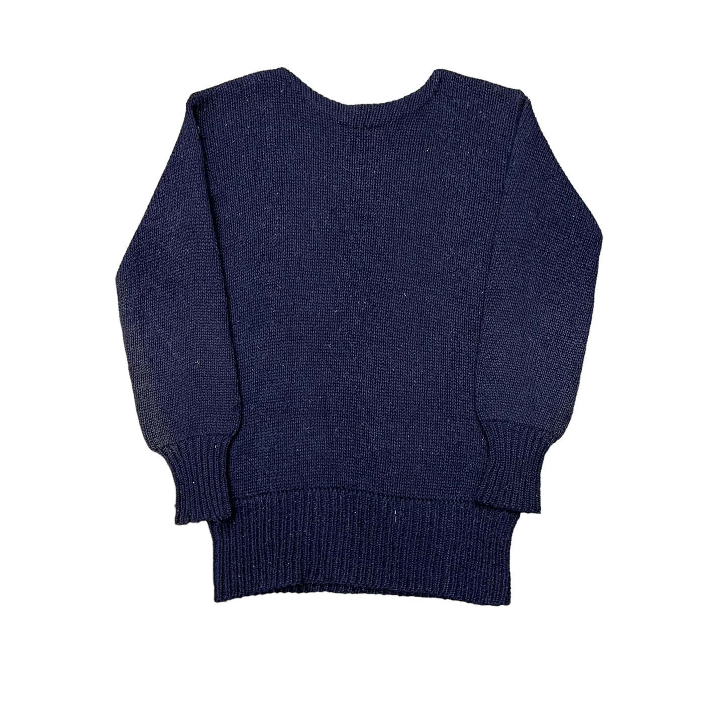 1930s Navy wool knit (M)