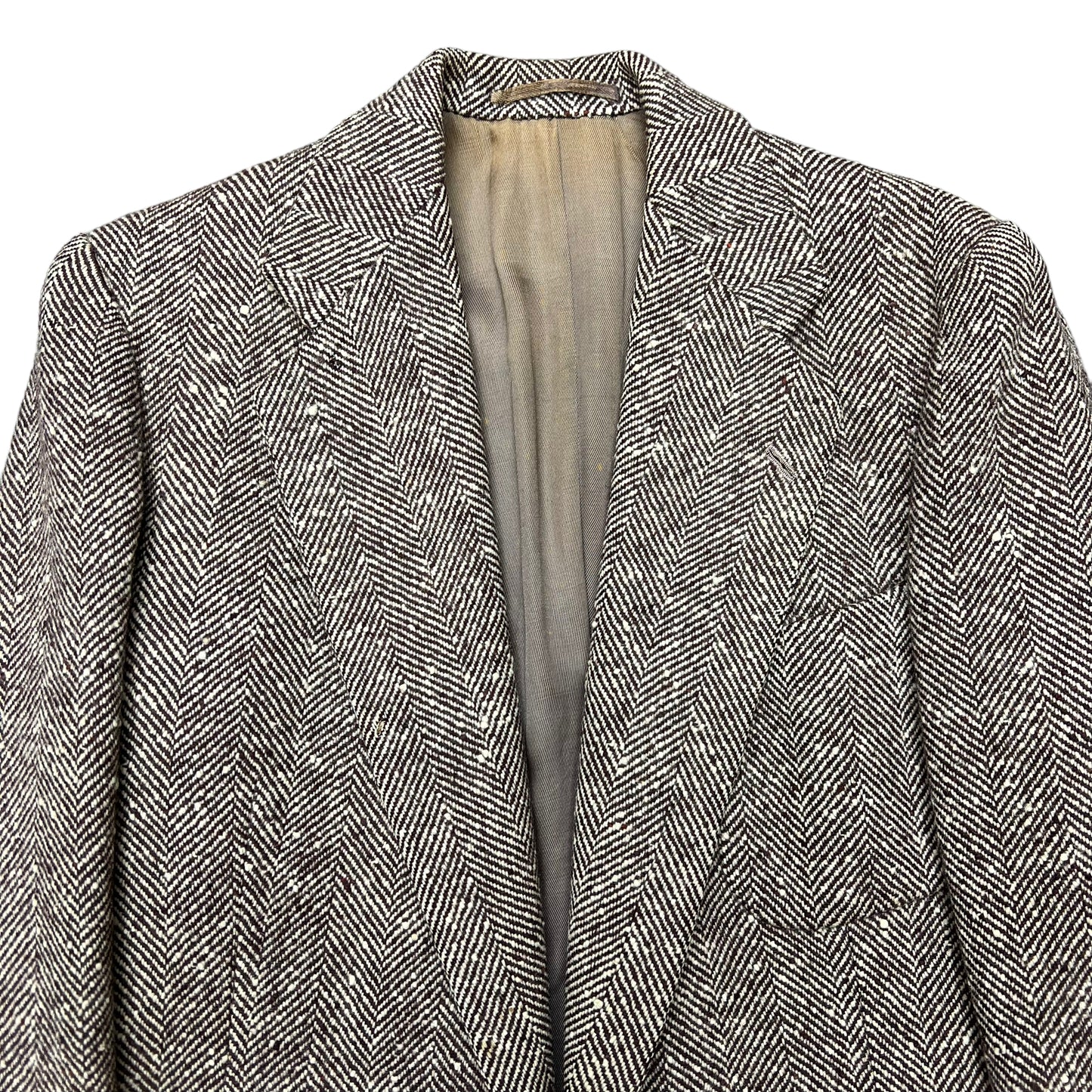 1930s 1940s Brown tweed patch pocket jacket (L)