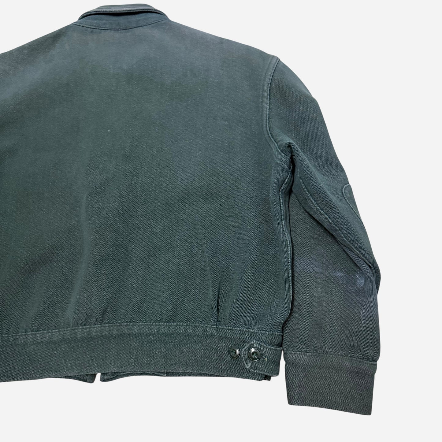 1950s Green cotton whipcord boxy work jacket (M)