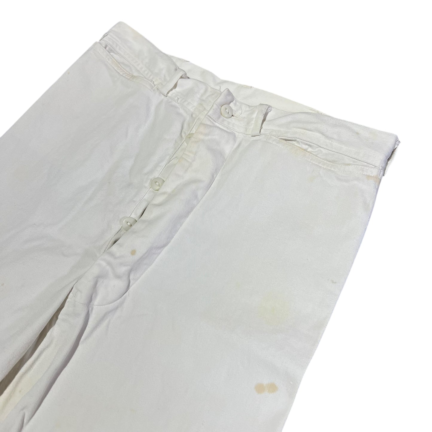 1940s WWII USN white wide leg flared pants (28w)