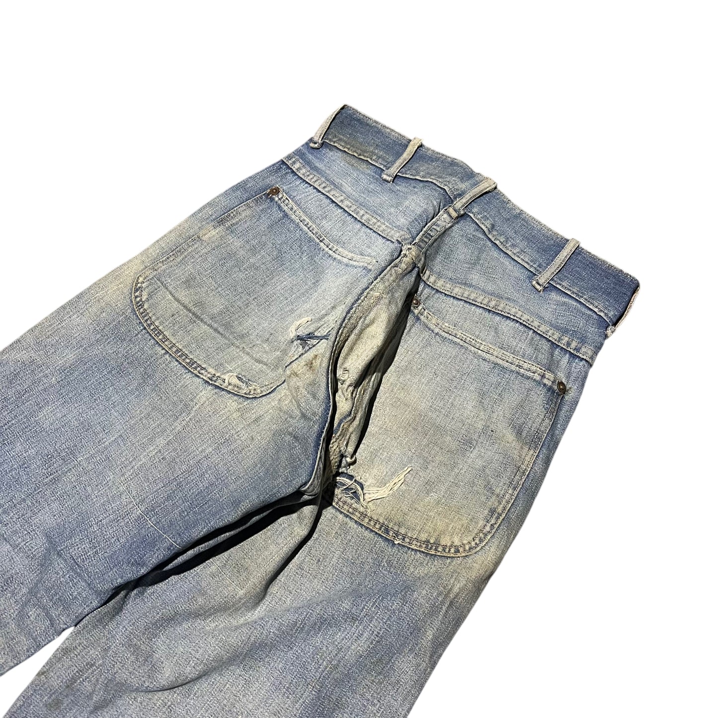 1940s Tractor donut button fly denim jeans (26w)