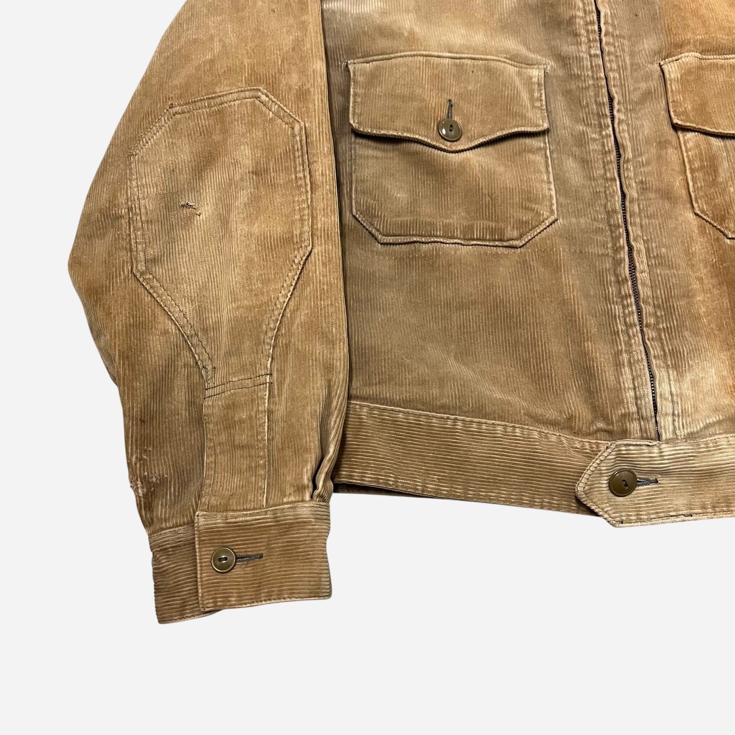 1940s Sweet Orr corduroy cotton flannel lined jacket (L)