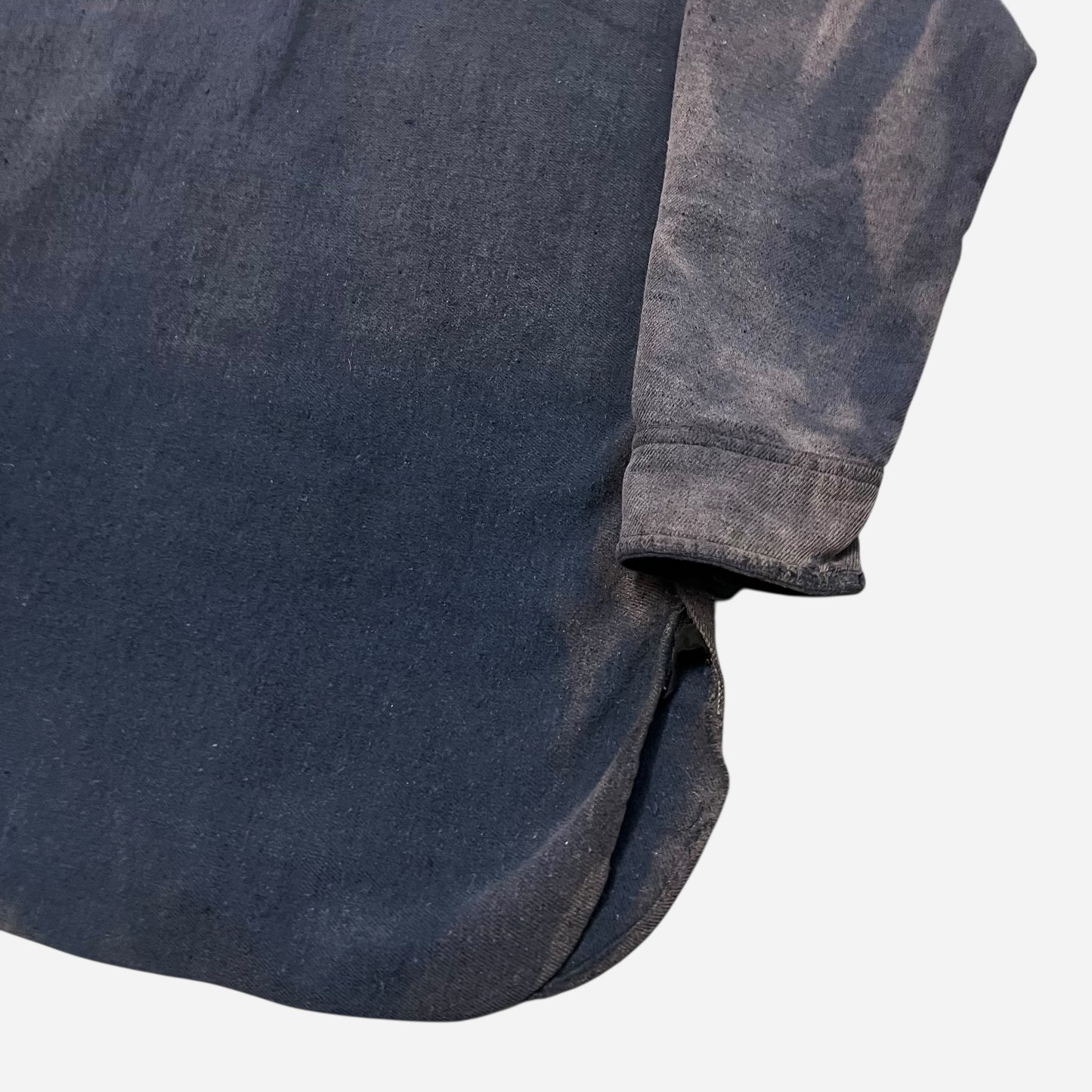 1930s Cherry Valley purple/navy cotton chinstrap pullover work shirt (M/L)