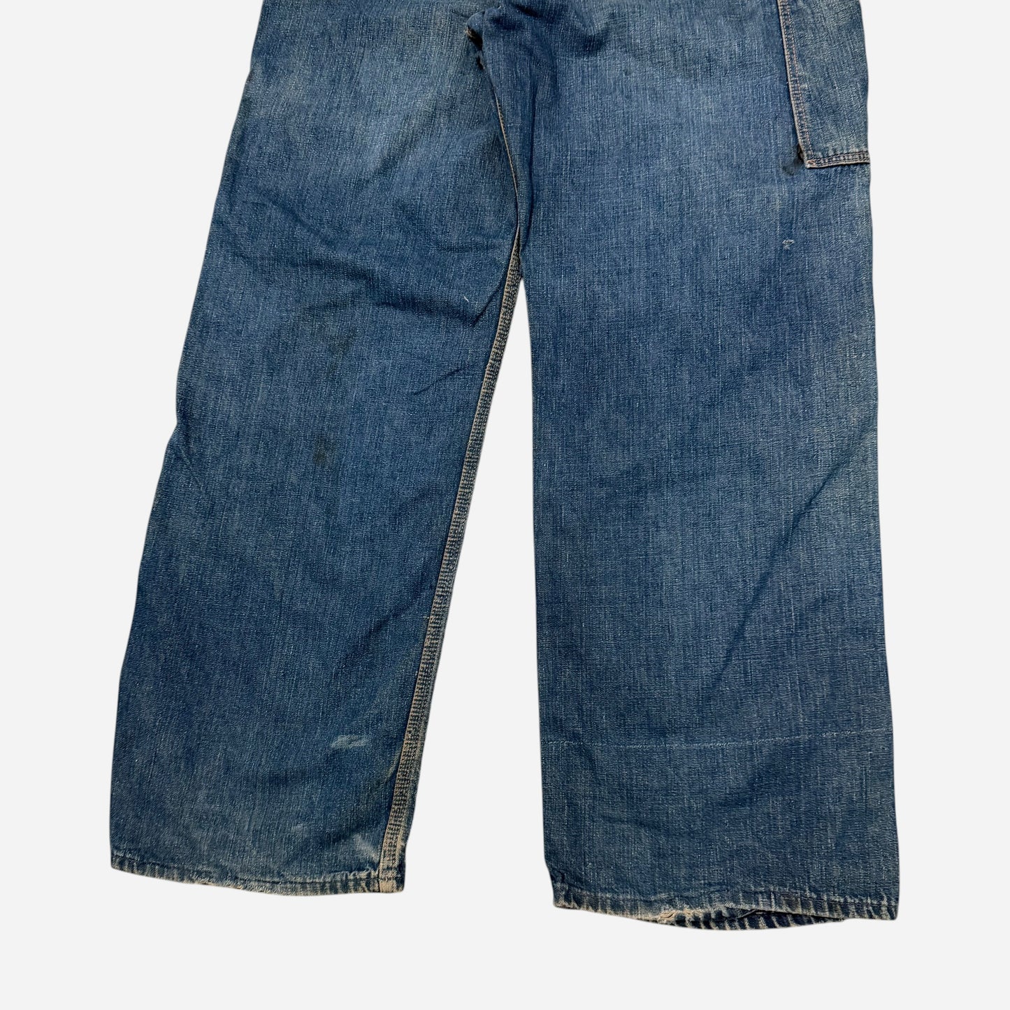 1950s Sanforized denim repaired carpenter jeans (33w)