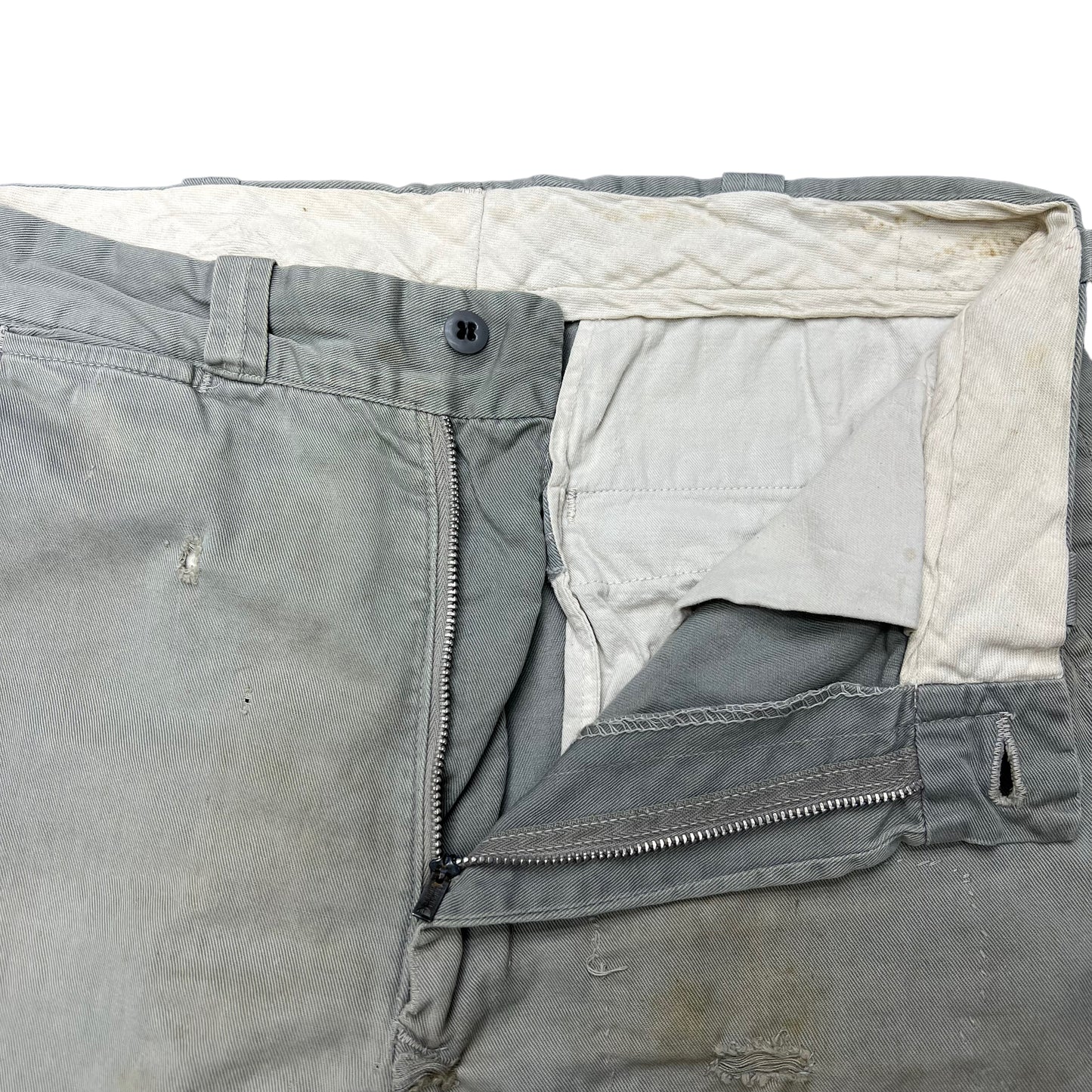 1950s Grey sail cloth work pants (28w)