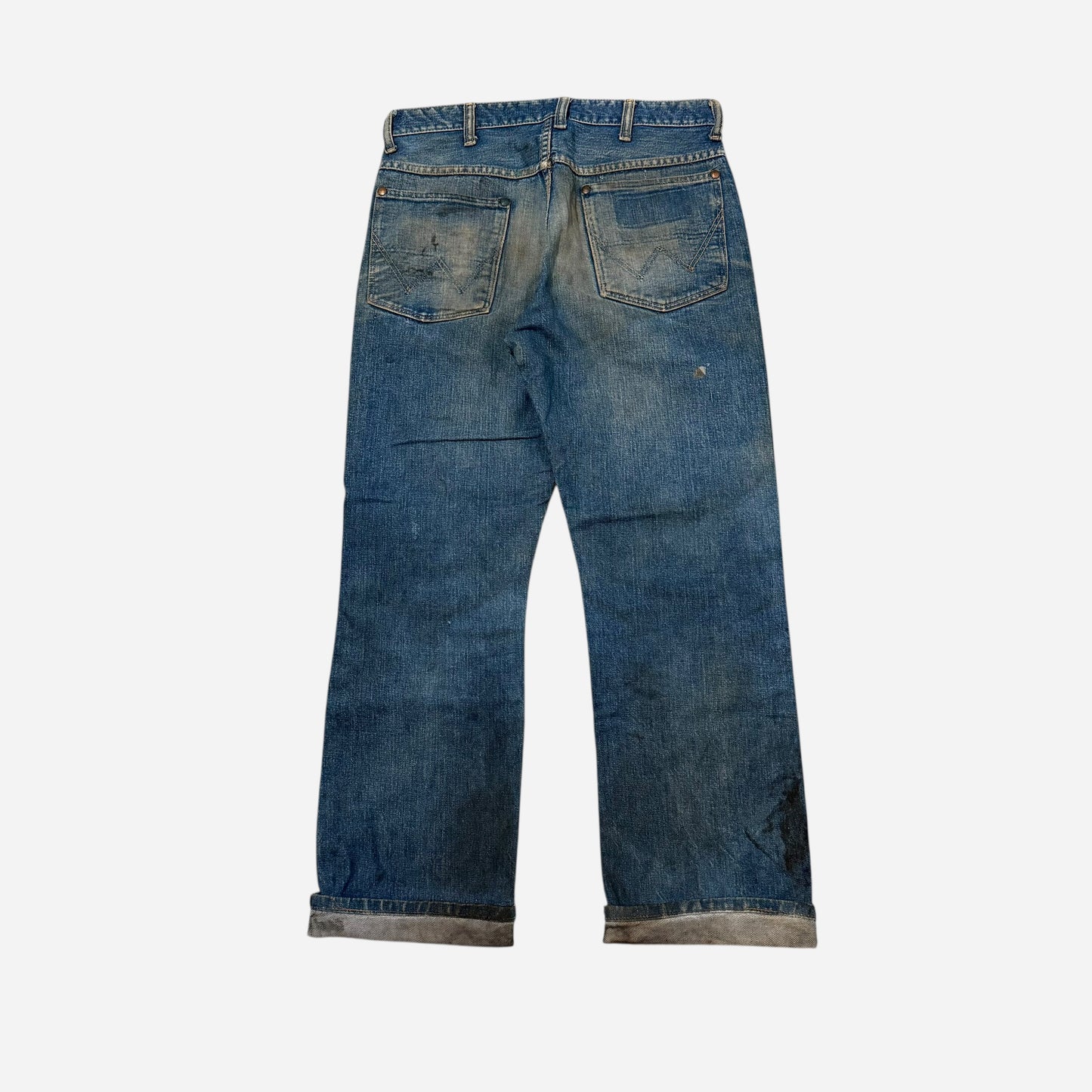 1950s Wrangler blue bell oil stained jeans (32w)