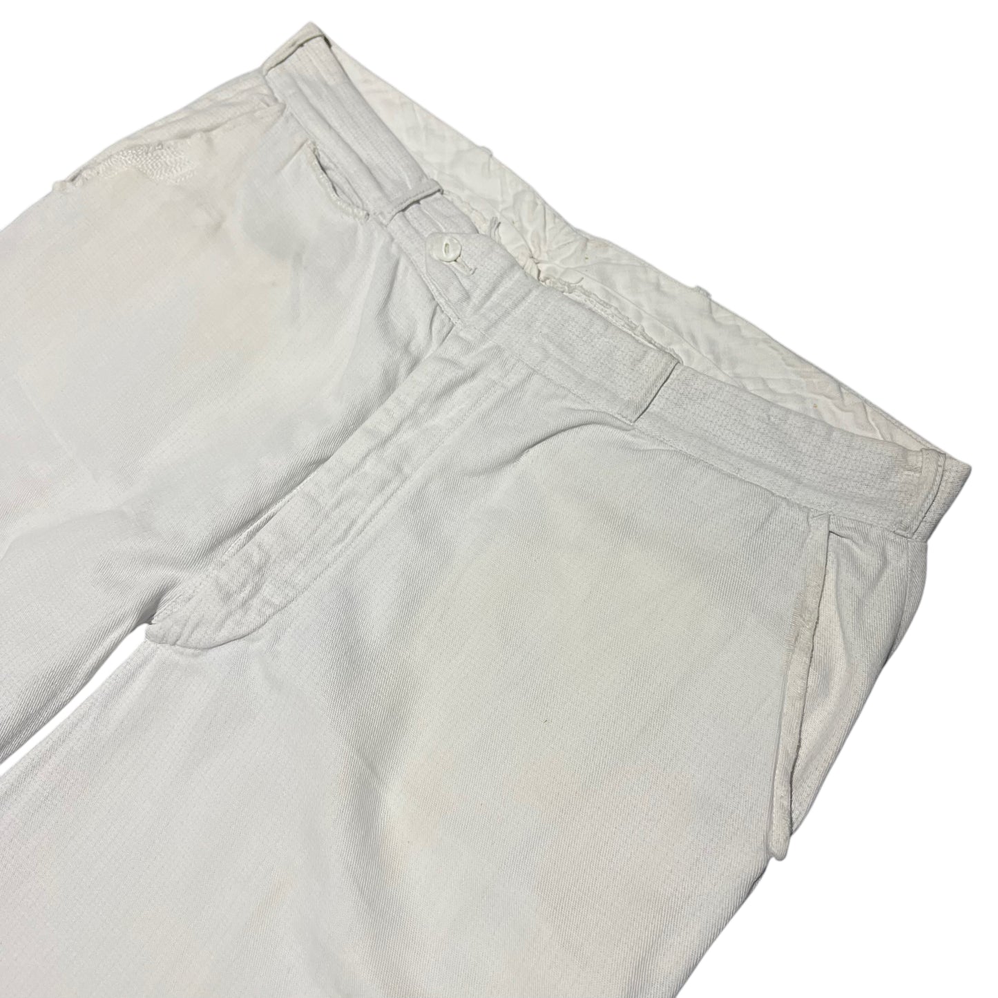 1920s White pattern cotton summer pants (36w)