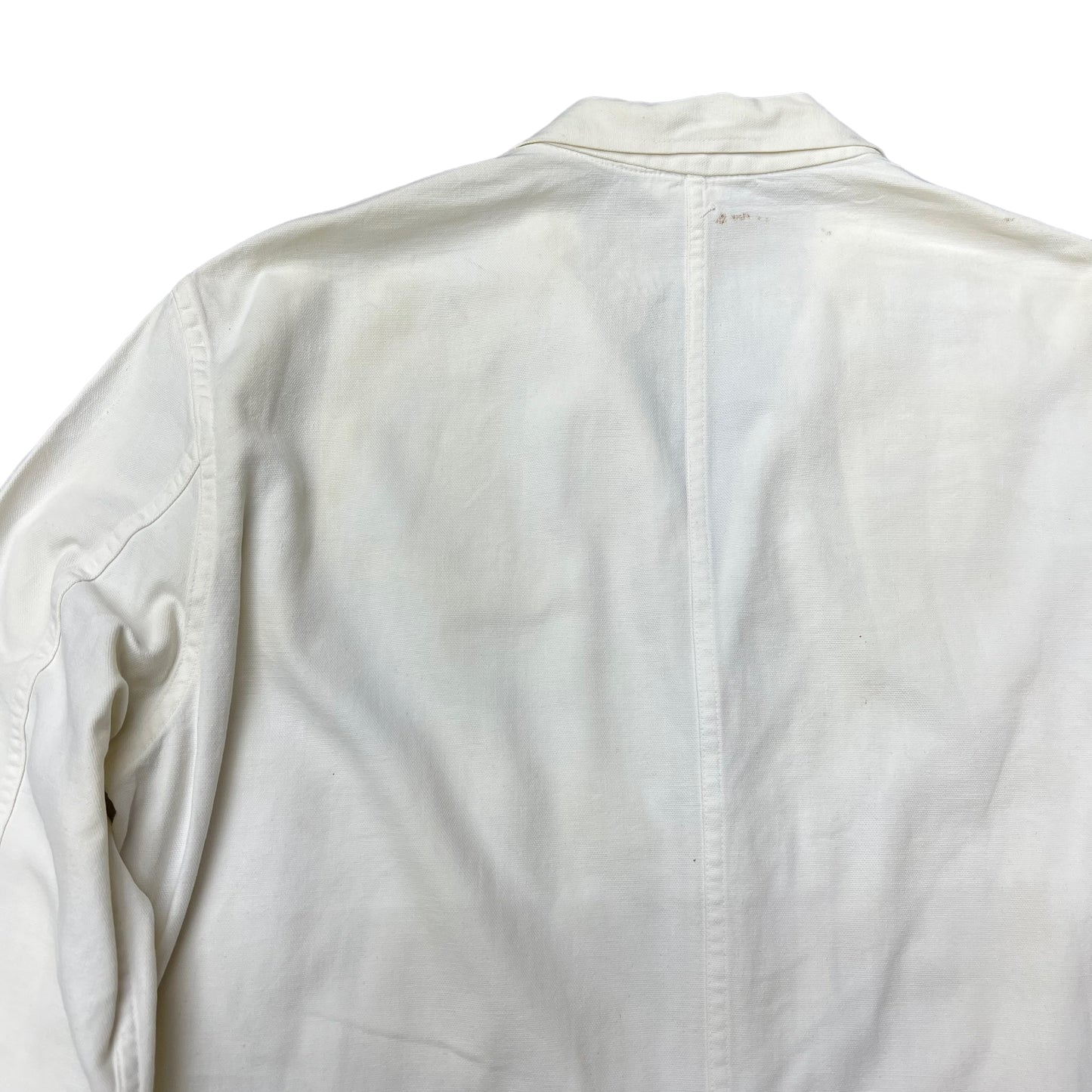 1950s 1960s White cotton work chore jacket (L/XL)