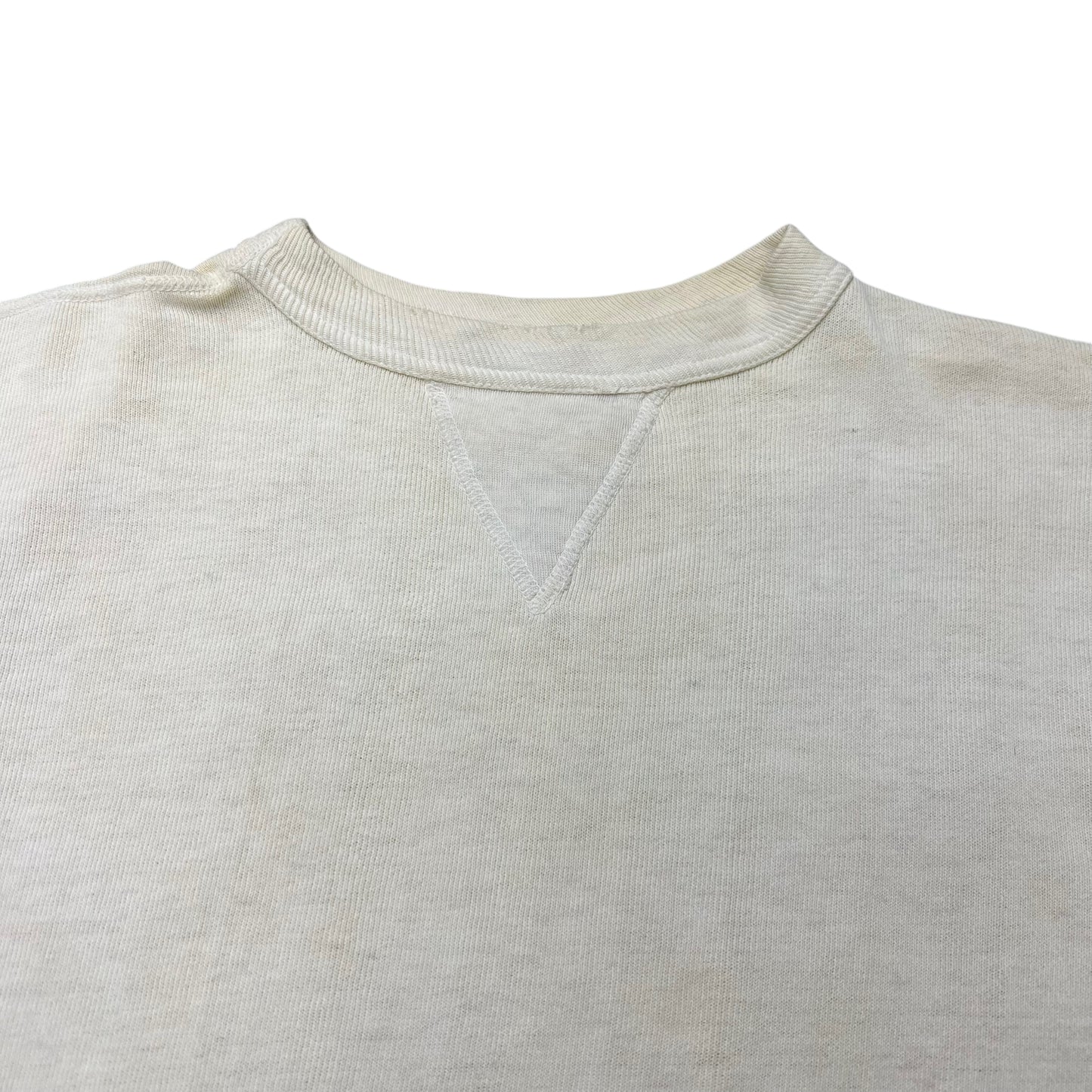 1950s Single v white sweat shirt (S)