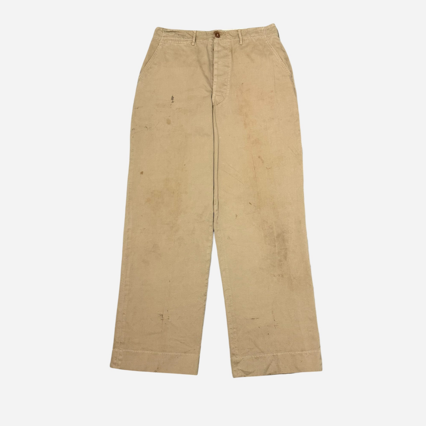 1940s WWII US Army button fly khaki chinos (32w)