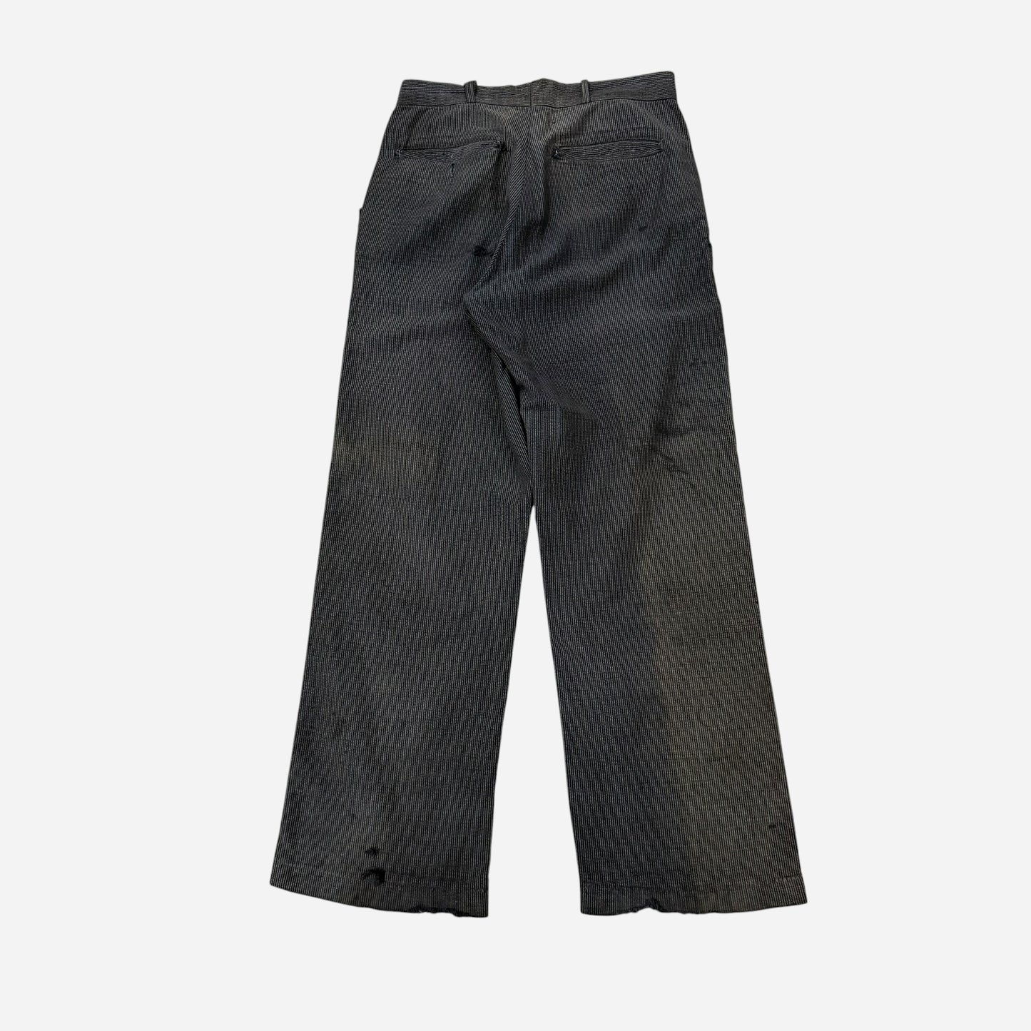 1940s Cone Hawthorne cotton moleskin salt & pepper button fly work pants