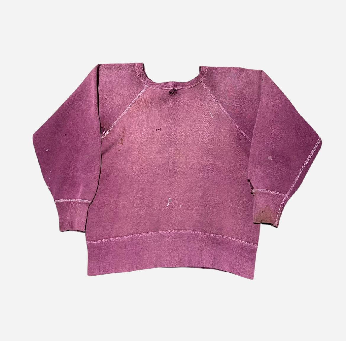 1950s Burgundy red bulldog high school sweatshirt (S)